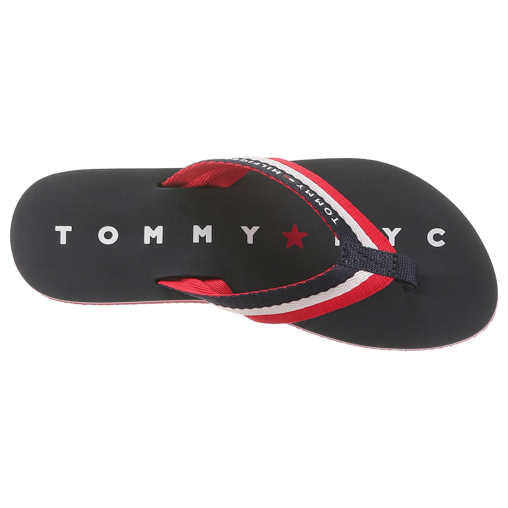 Tommy Hilfiger Zehentrenner »TOMMY LOVES NY BEACH SANDAL«