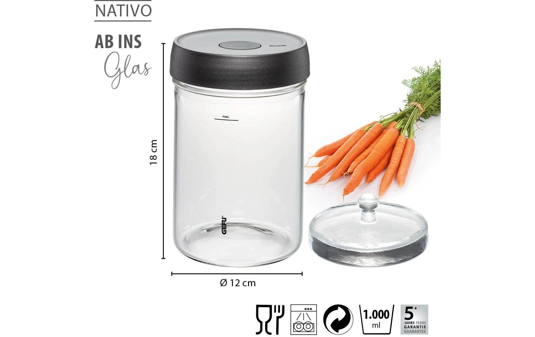 GEFU Vorratsglas »Nativo 1 L«, (1 tlg.)