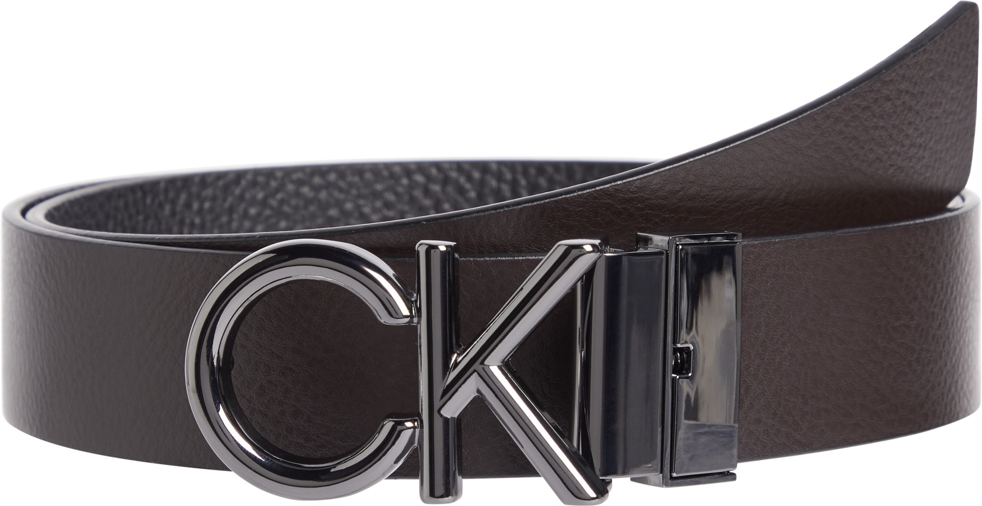 Calvin Klein Ledergürtel »ADJ/REV CK METAL BOMBE PB 35MM« mit CK-Logoschliesse