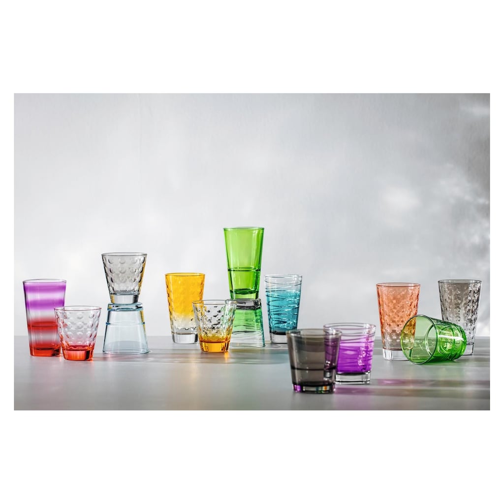 LEONARDO Glas »Optic Pastell, 215ml«, (6 tlg.)