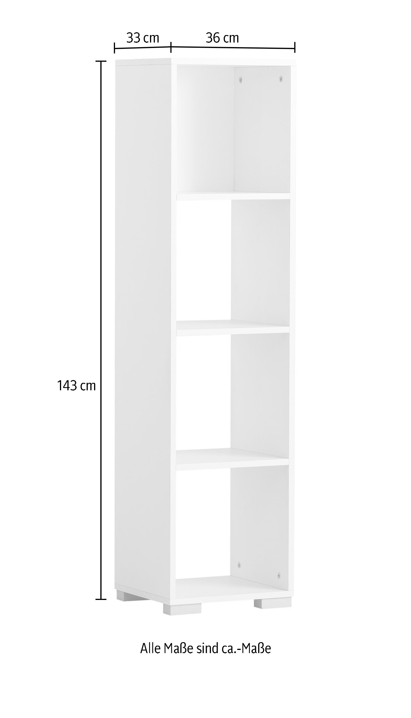 Schildmeyer Ablageregal »Baku«, Bücherregal, 36x142 cm, praktische offene Fächer, Made in Germany