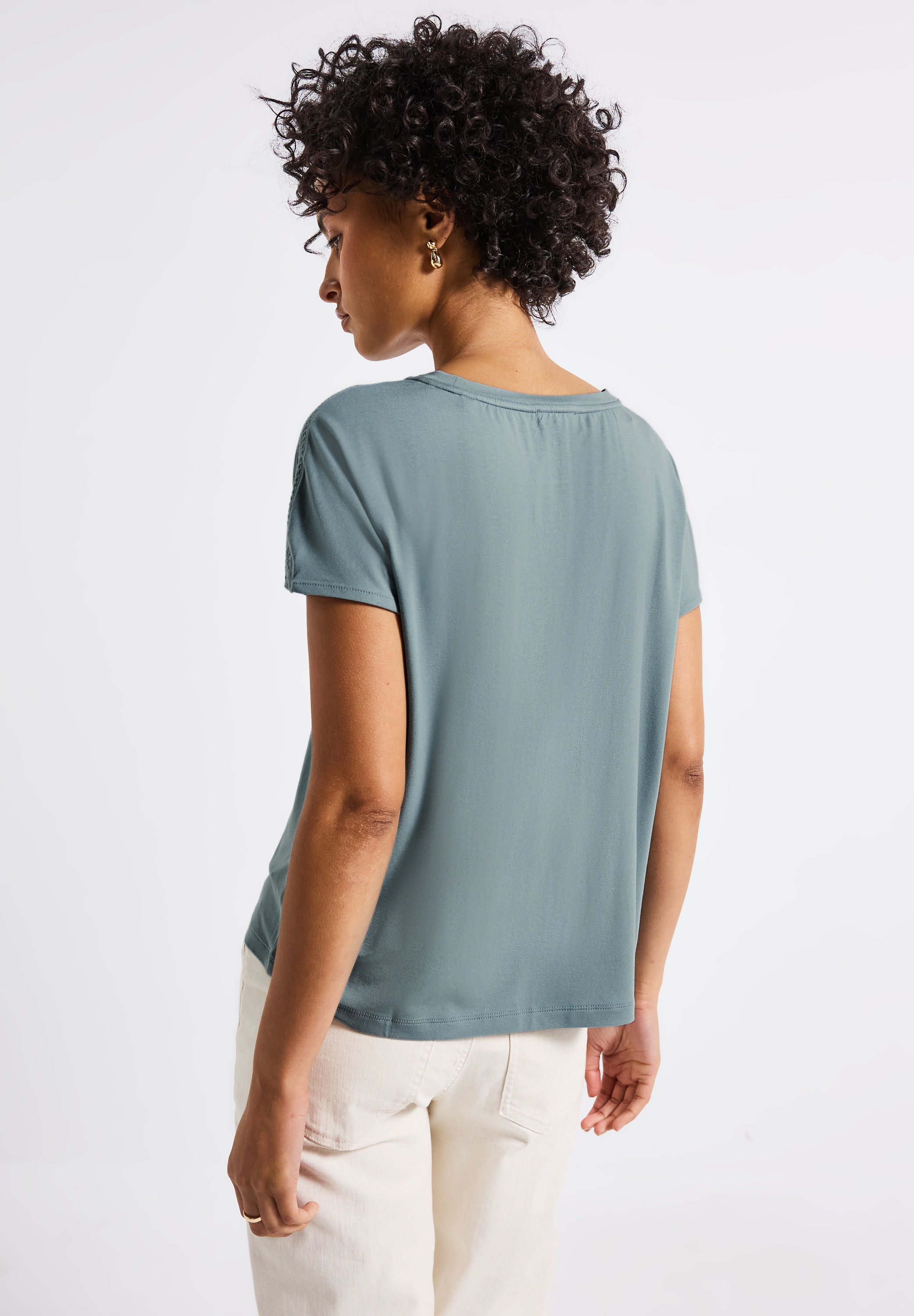 STREET ONE Shirttop, mit Mesh-Detail