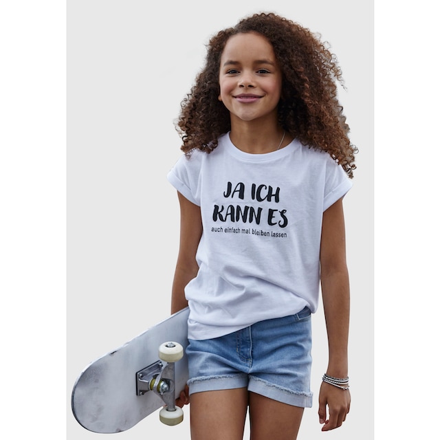 ✵ KIDSWORLD T-Shirt »Ja ich kann es ...«, mit coolem Spruch online kaufen |  Jelmoli-Versand