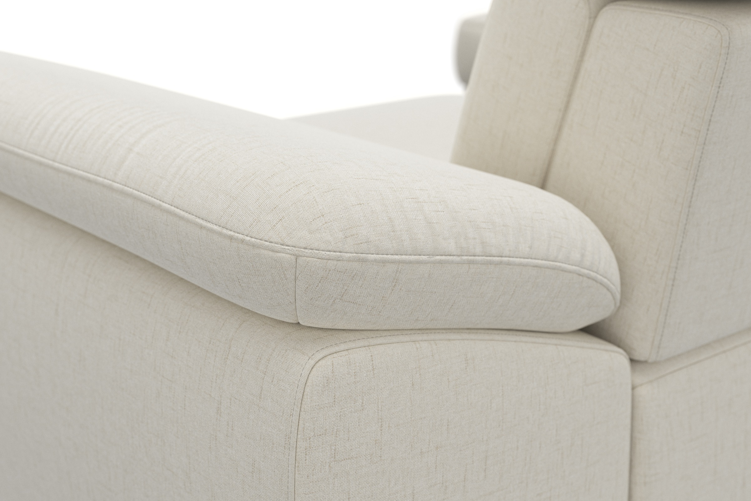 sit&more Ecksofa »Cabrio L-Form, mit Sitztiefenverstellung, Arm- und Kopfteilverstellung«, 2 Nierenkissen, Federkern, optional Bettfunktion und Stauraum