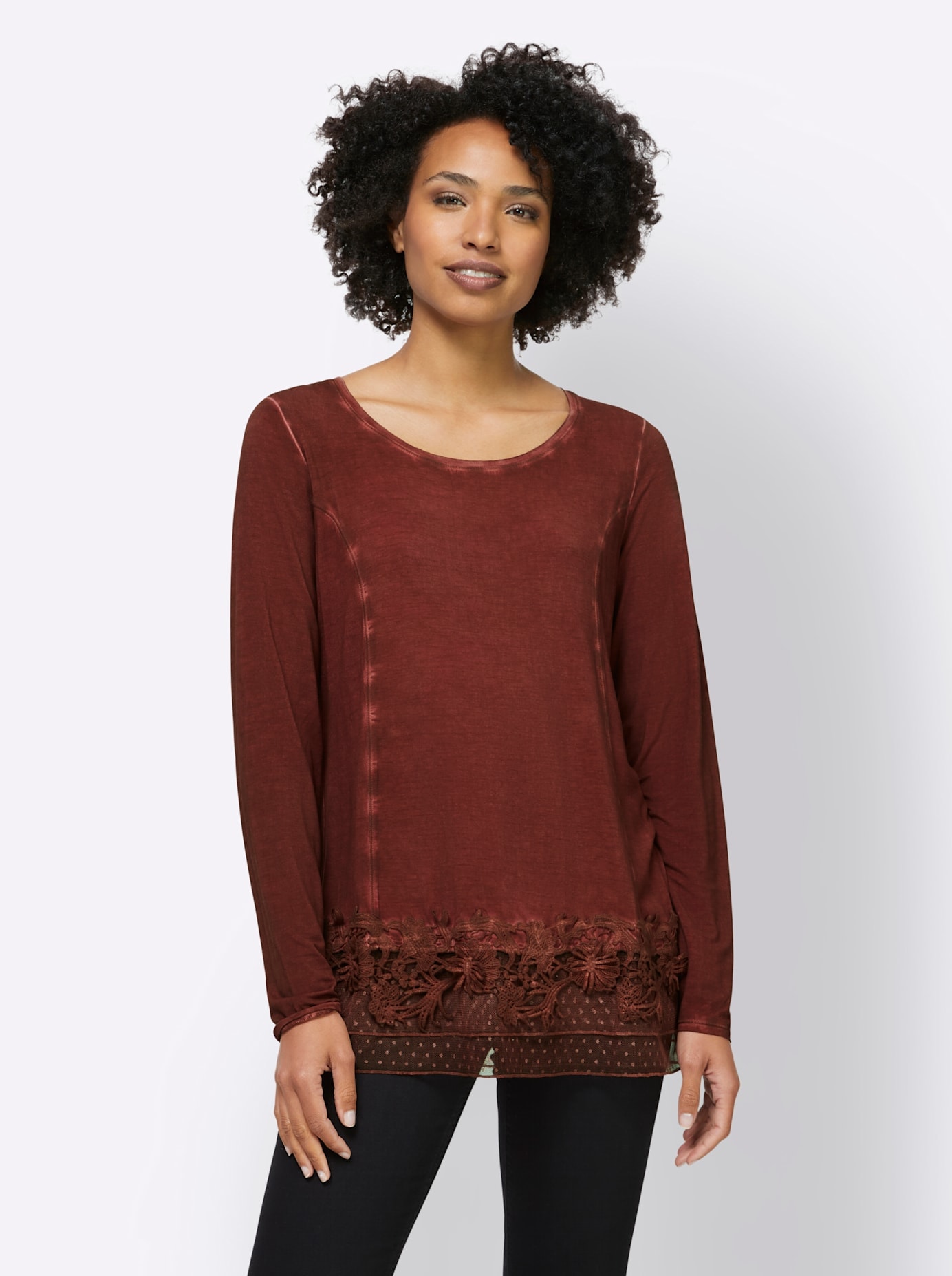 heine Rundhalsshirt »Shirt«, (1 tlg.)
