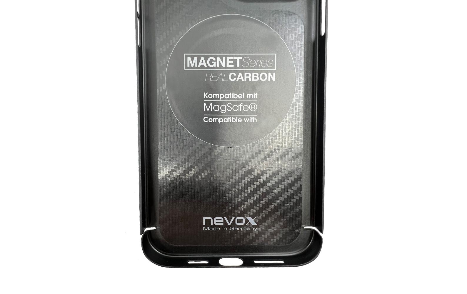 nevox Smartphone-Hülle »Carbon Series Magsafe iPhone 15 Schwarz«