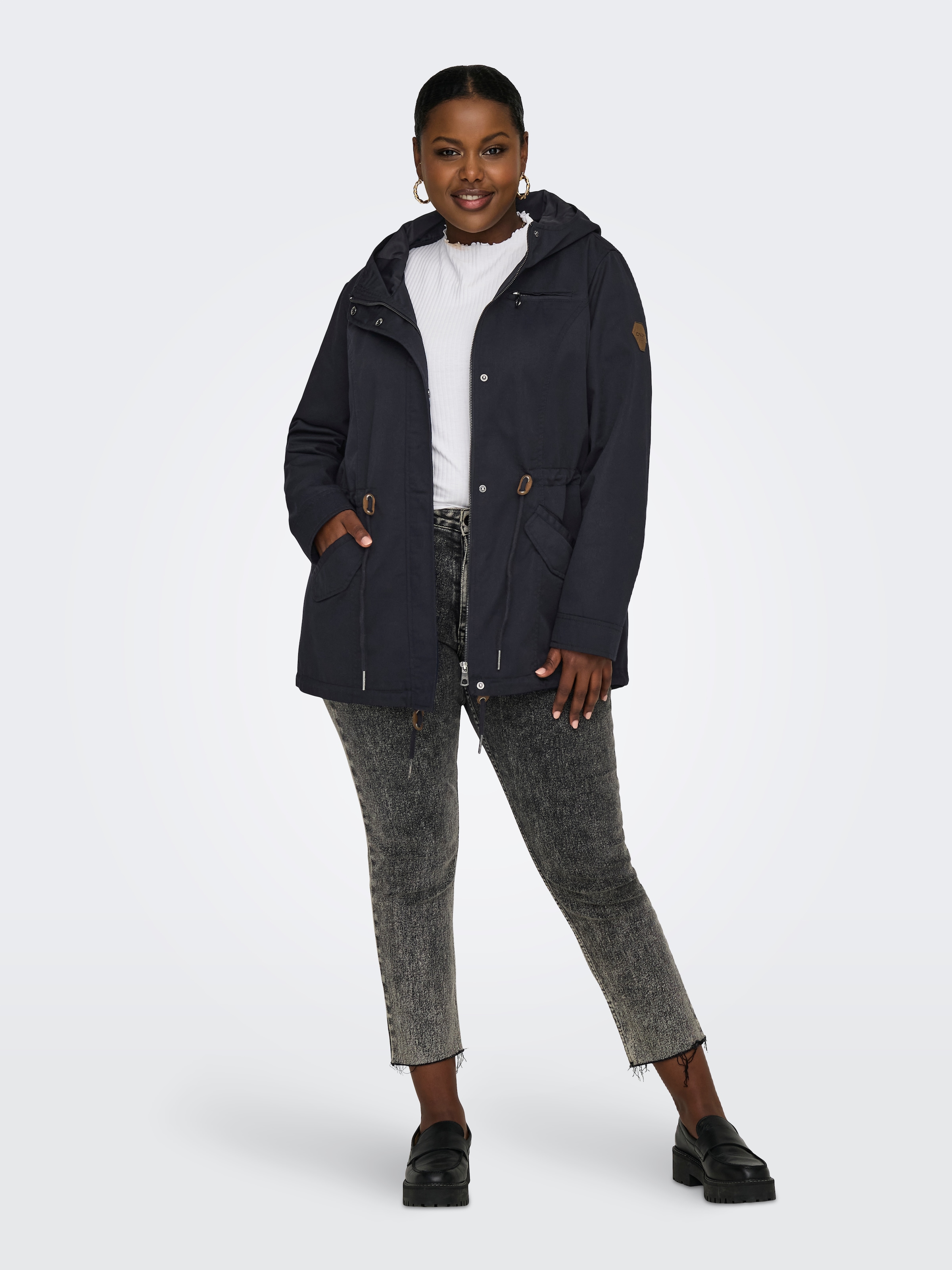 ONLY CARMAKOMA Parka »CARLORCA SPRING CANVAS PARKA OTW NOOS«, mit Kapuze