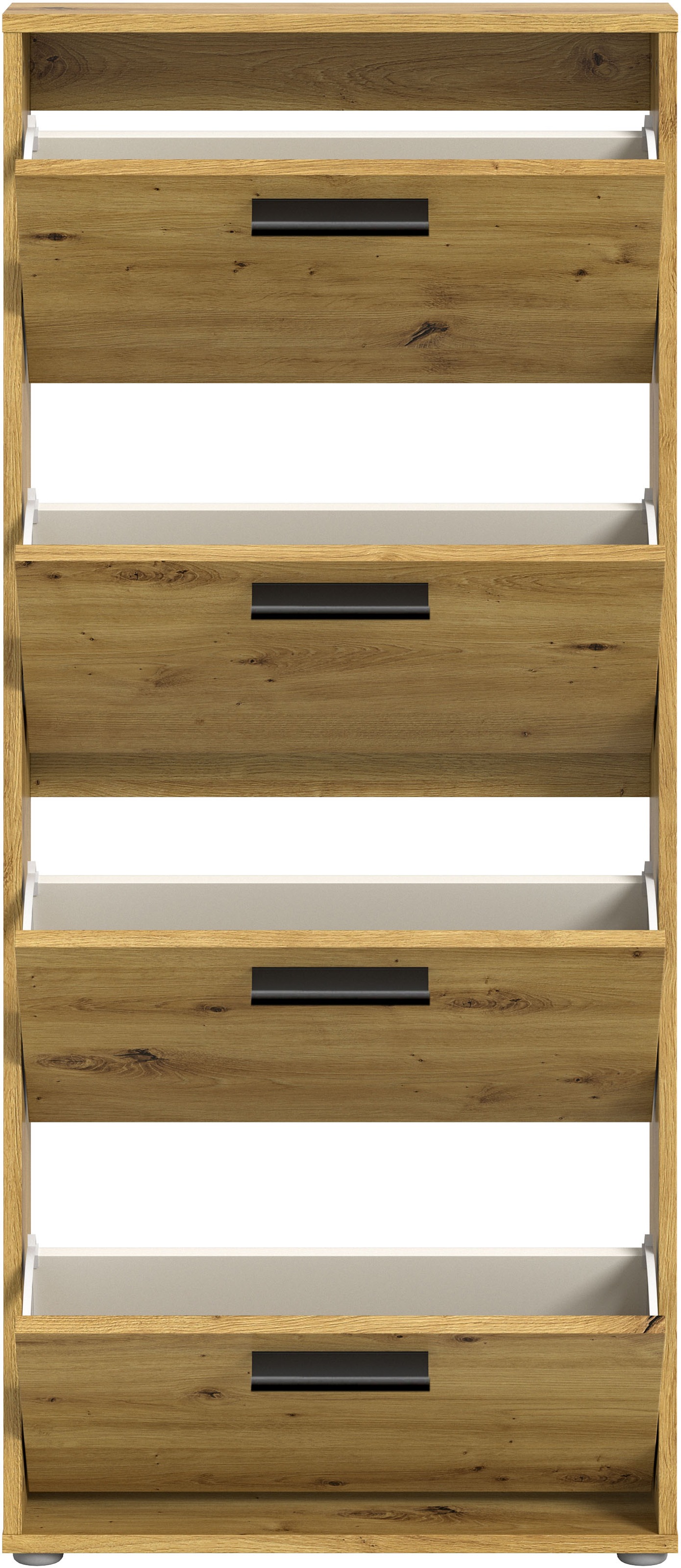 HBZ Schuhkommode »Sam Schuhkipper, Schuhschrank BxHxT 59x136x17 cm«, (1 St.), mit 4 Klappen