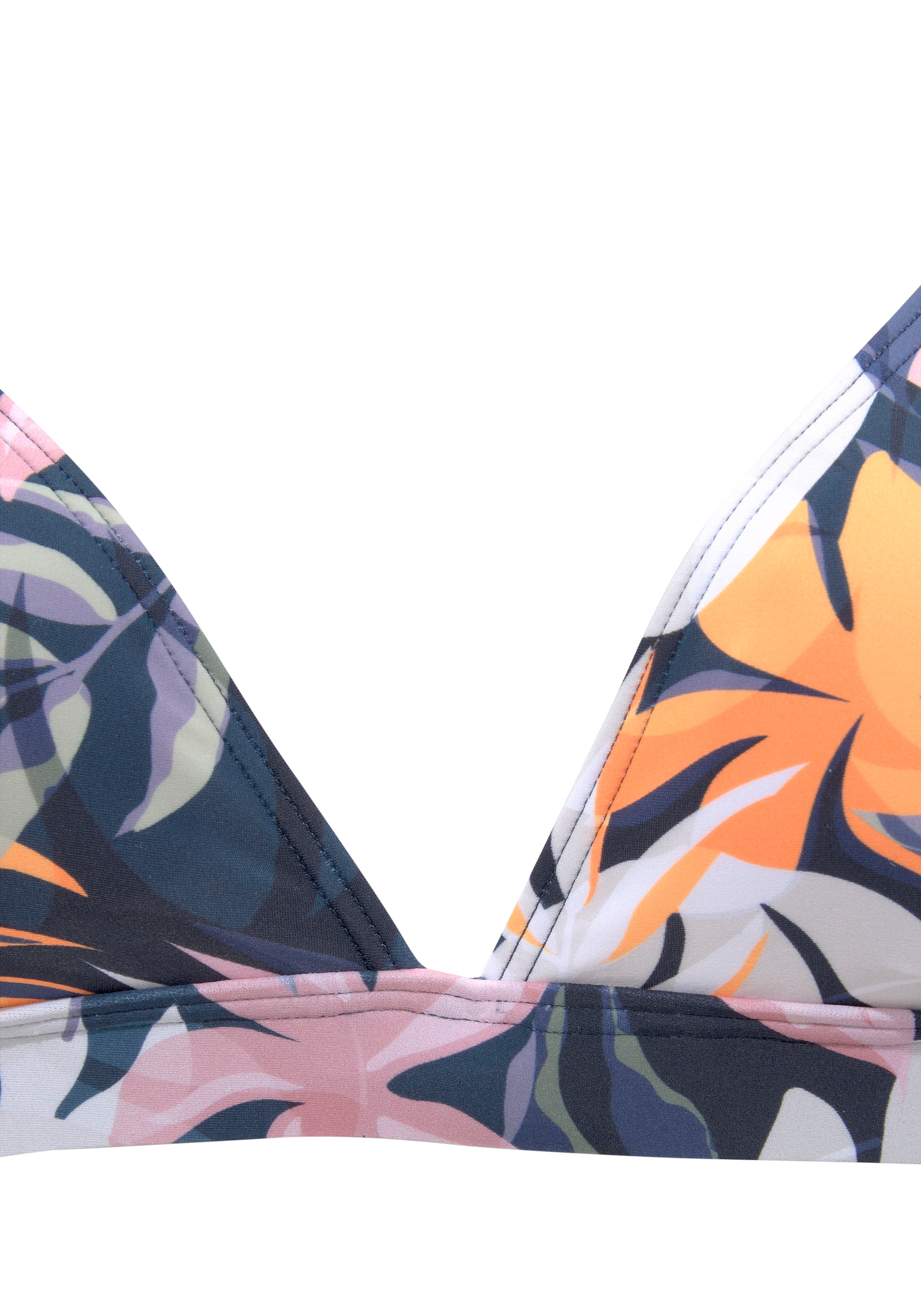 LASCANA ACTIVE Triangel-Bikini-Top »Wave«, mit bunten Blättern bedruckt