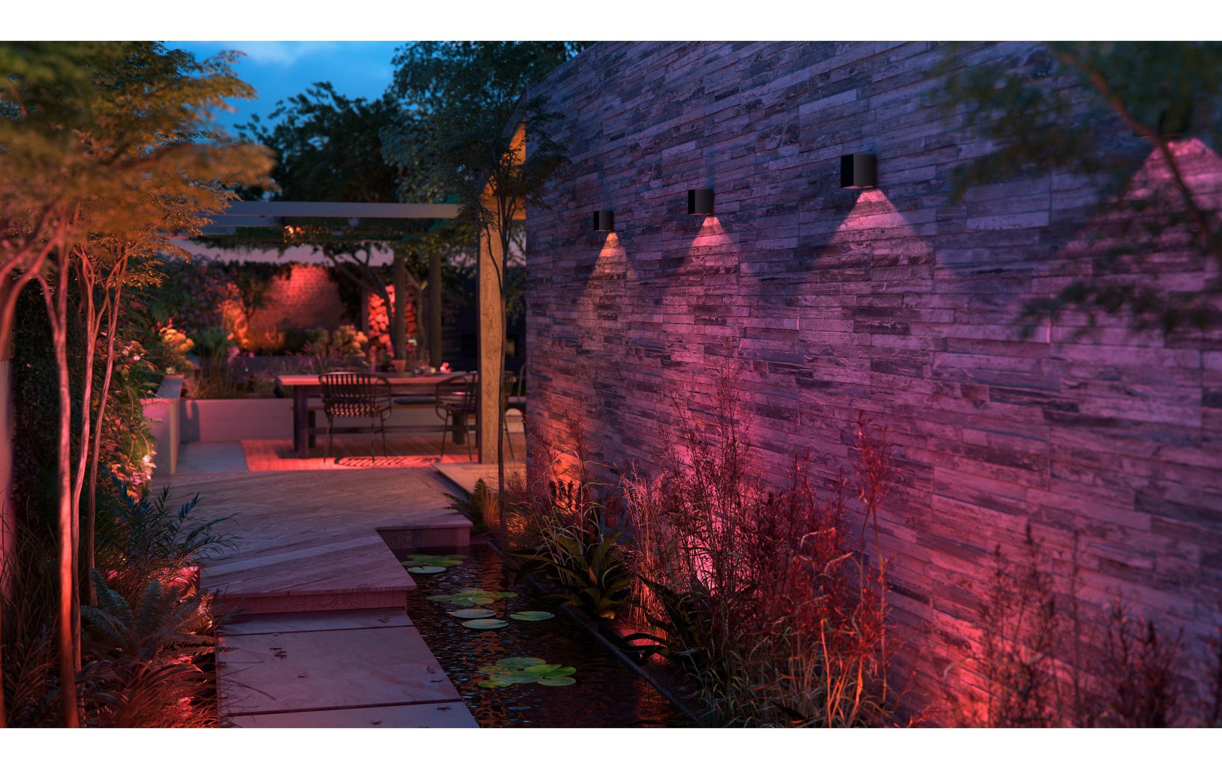 Philips Hue LED Deckenleuchte »White & Color Ambiance Outdoor Resonate Wandl. Schwarz«