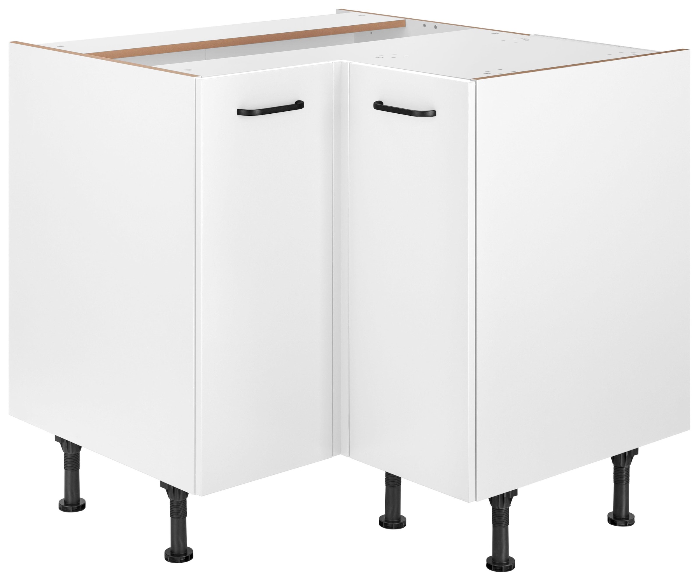 OPTIFIT Eckunterschrank »Elga«, mit Soft-Close-Funktion, höhenverstellbaren Füsse, Breite 90x90 cm