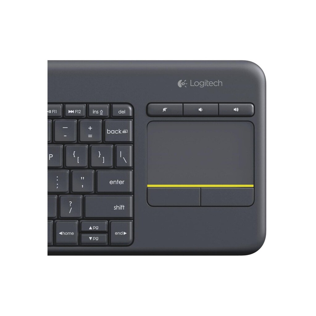 Logitech PC-Tastatur »K400 Plus US-Layout«, (Ziffernblock-Touchpad)