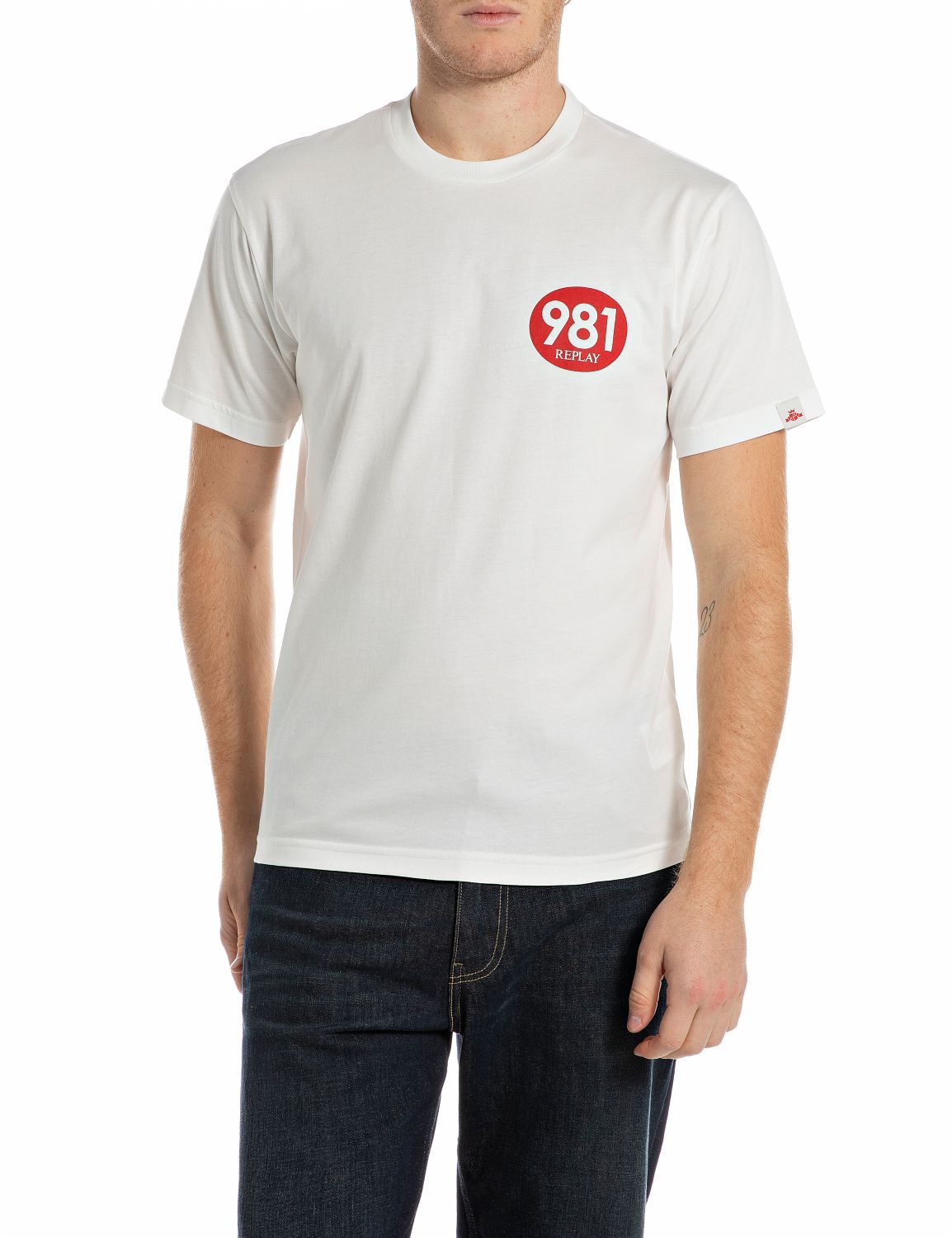 Replay T-Shirt mit 981-Print auf der Brust
