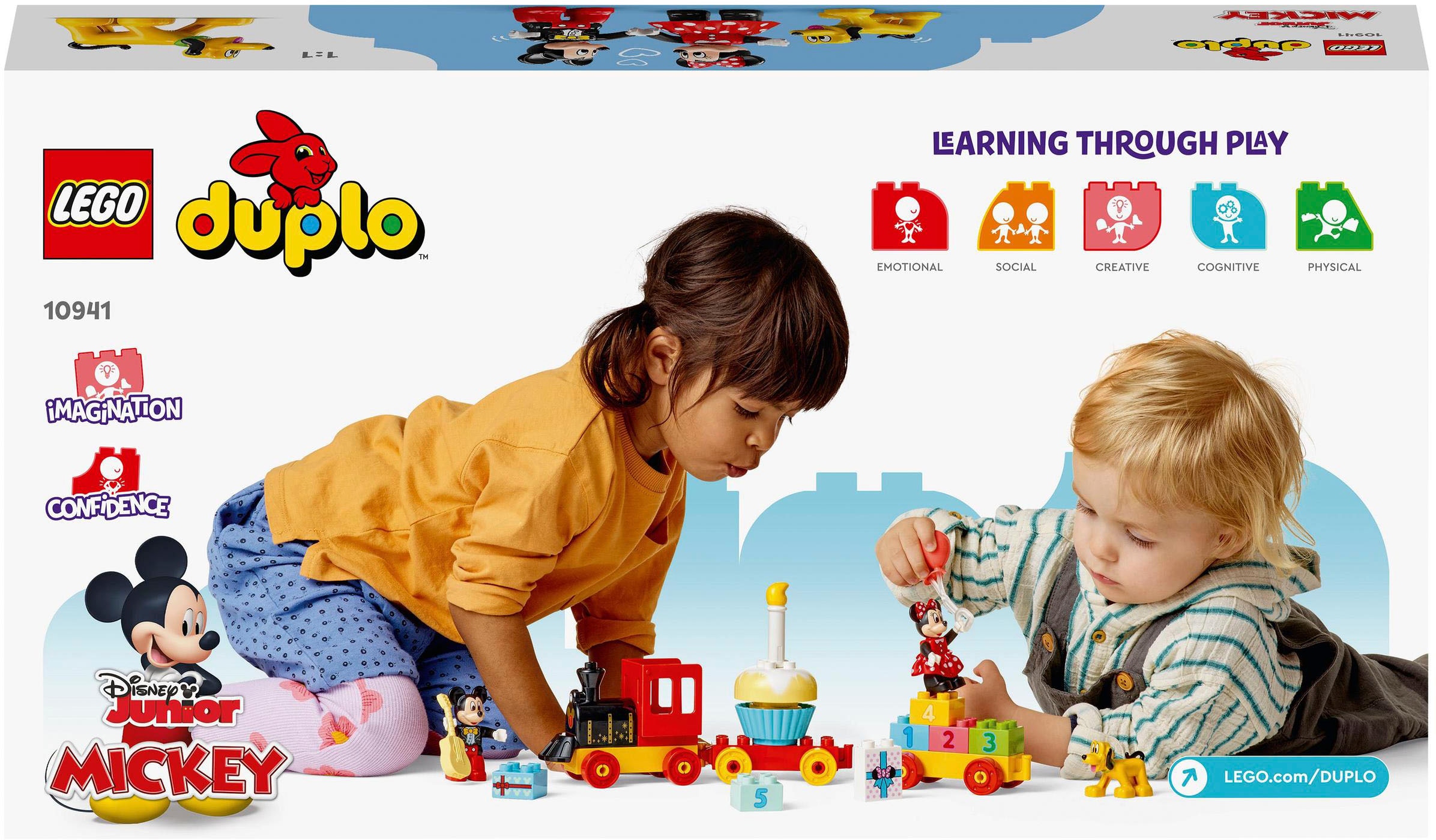LEGO® Konstruktionsspielsteine »Mickys und Minnies Geburtstagszug (10941), LEGO® DUPLO® Disney™«, (22 St.), Made in Europe