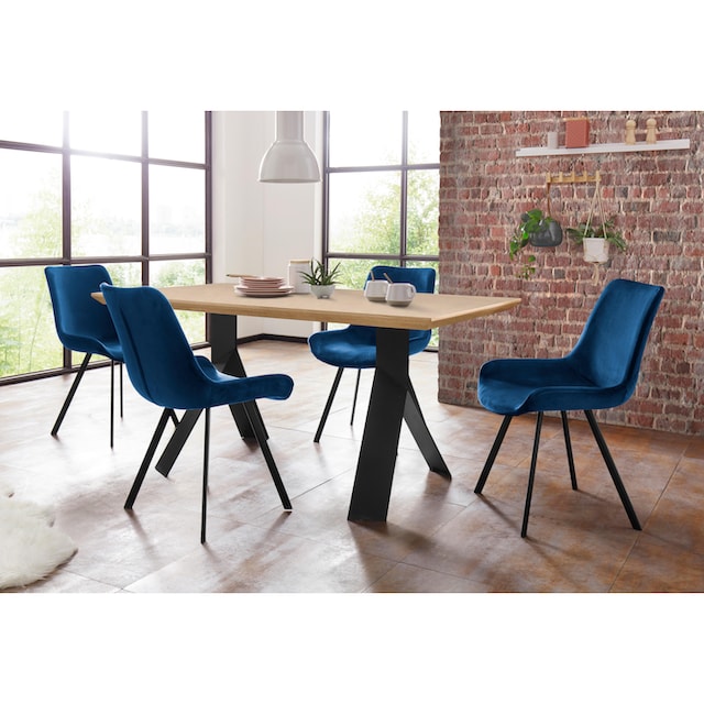 Homexperts Essgruppe »Rose-Bridge«, (Set, 5 tlg.), Tisch - Breite 160 cm +  4 Stühle online bestellen | Jelmoli-Versand