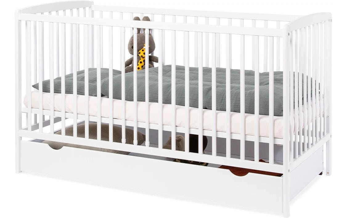 Pinolino® Bettschubkasten »Malte«, Teilmassiv: Kiefer, weiss lackiert