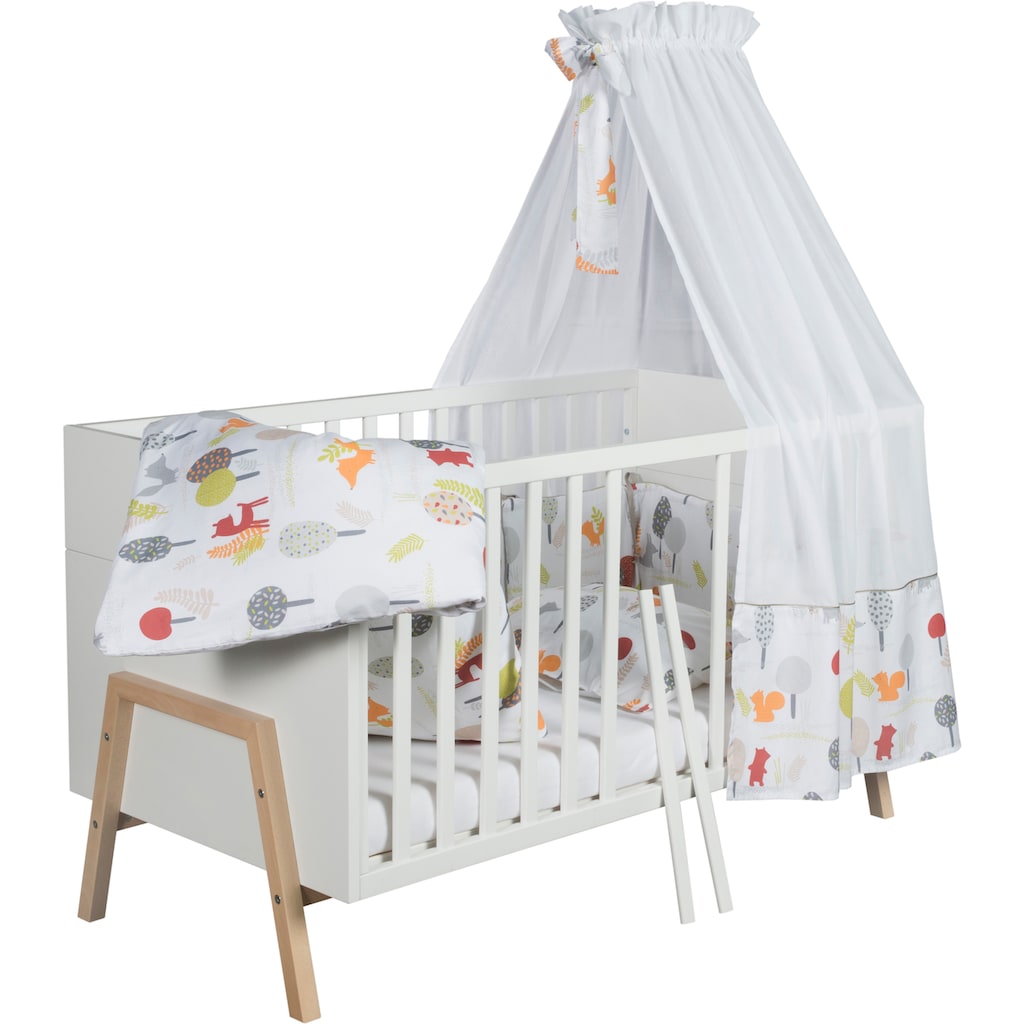 Schardt Babyzimmer-Komplettset »Holly Nature«, (Set, 3 St., Kinderbett, Kleiderschrank, Wickelkommode)