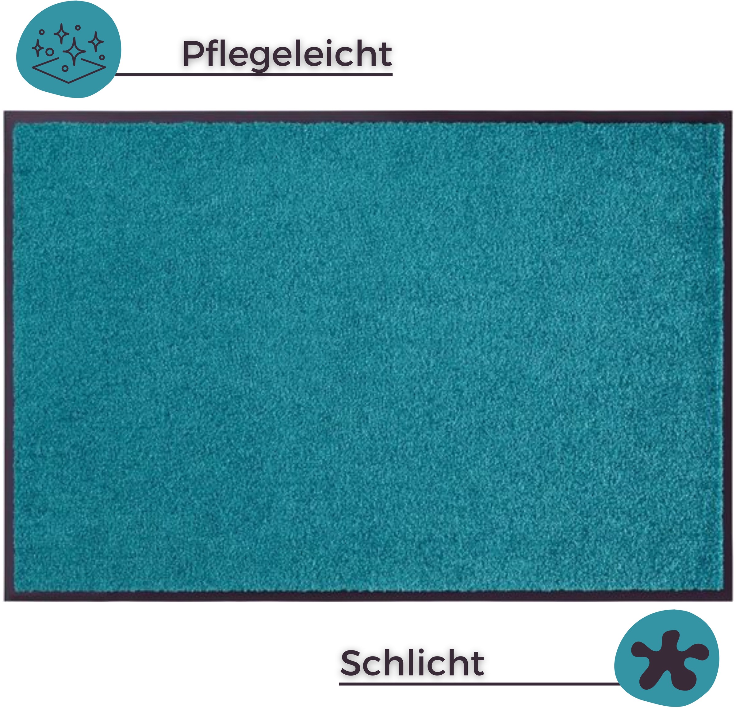 my home Fussmatte »Clean & Walk«, rechteckig, 7 mm Höhe, Schmutzfangmatte, Türmatte, In- und Outdoor, Teppich, Läufer, waschbar