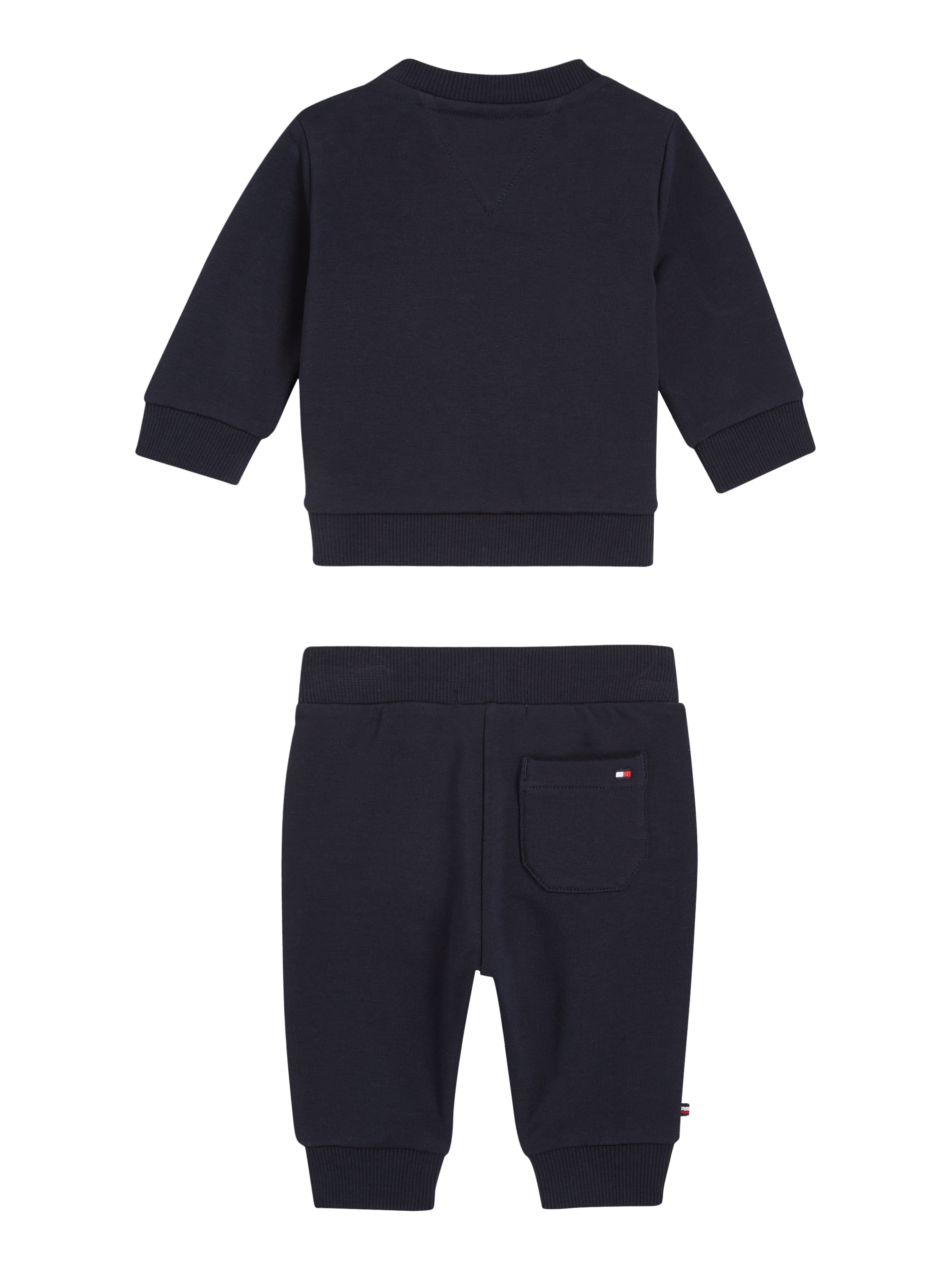 Tommy Hilfiger Langarmshirt & Hose »MONOTYPE OVAL 2 PIECE SET«, Baby bis 2 Jahre, grosser Logodruck, Drucker am Ausschnitt