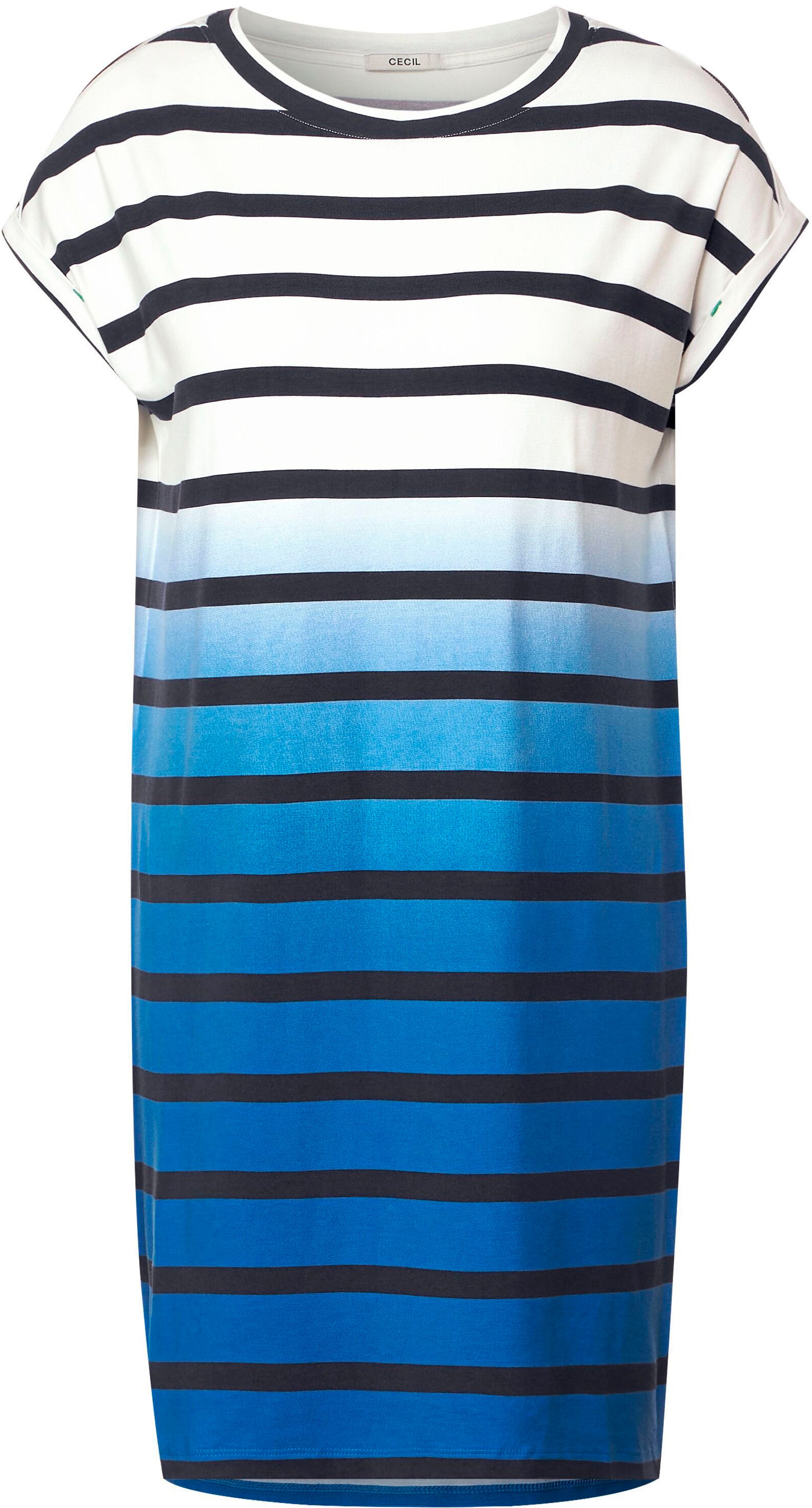 Cecil Sweatkleid »EOS_Striped Dip Dye Dress«, mit gewollten Falten online  shoppen bei Jelmoli-Versand Schweiz