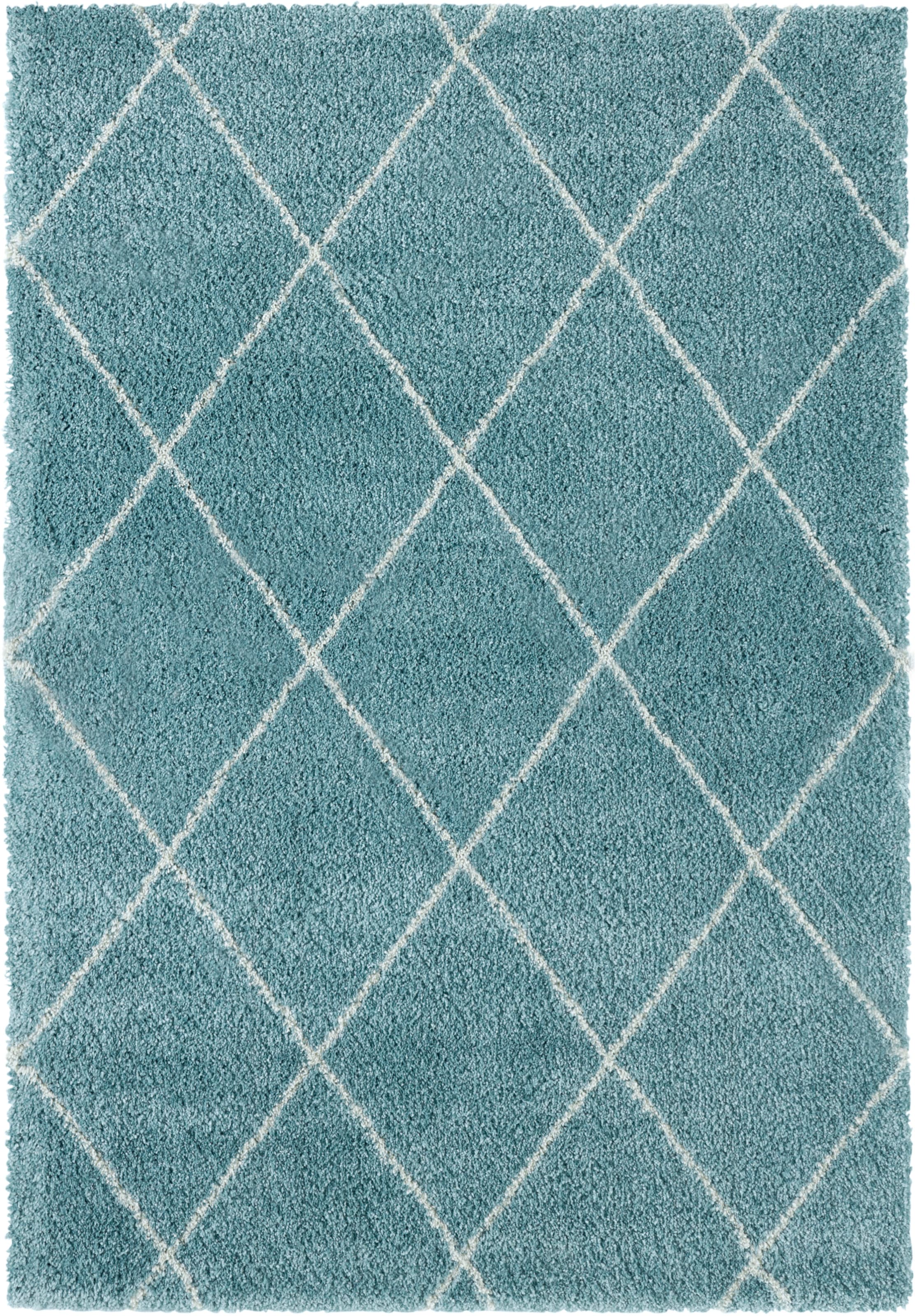 Leonique Hochflor-Teppich »Belle«, rechteckig, 35 mm Höhe, Rauten-Design, weiche Haptik