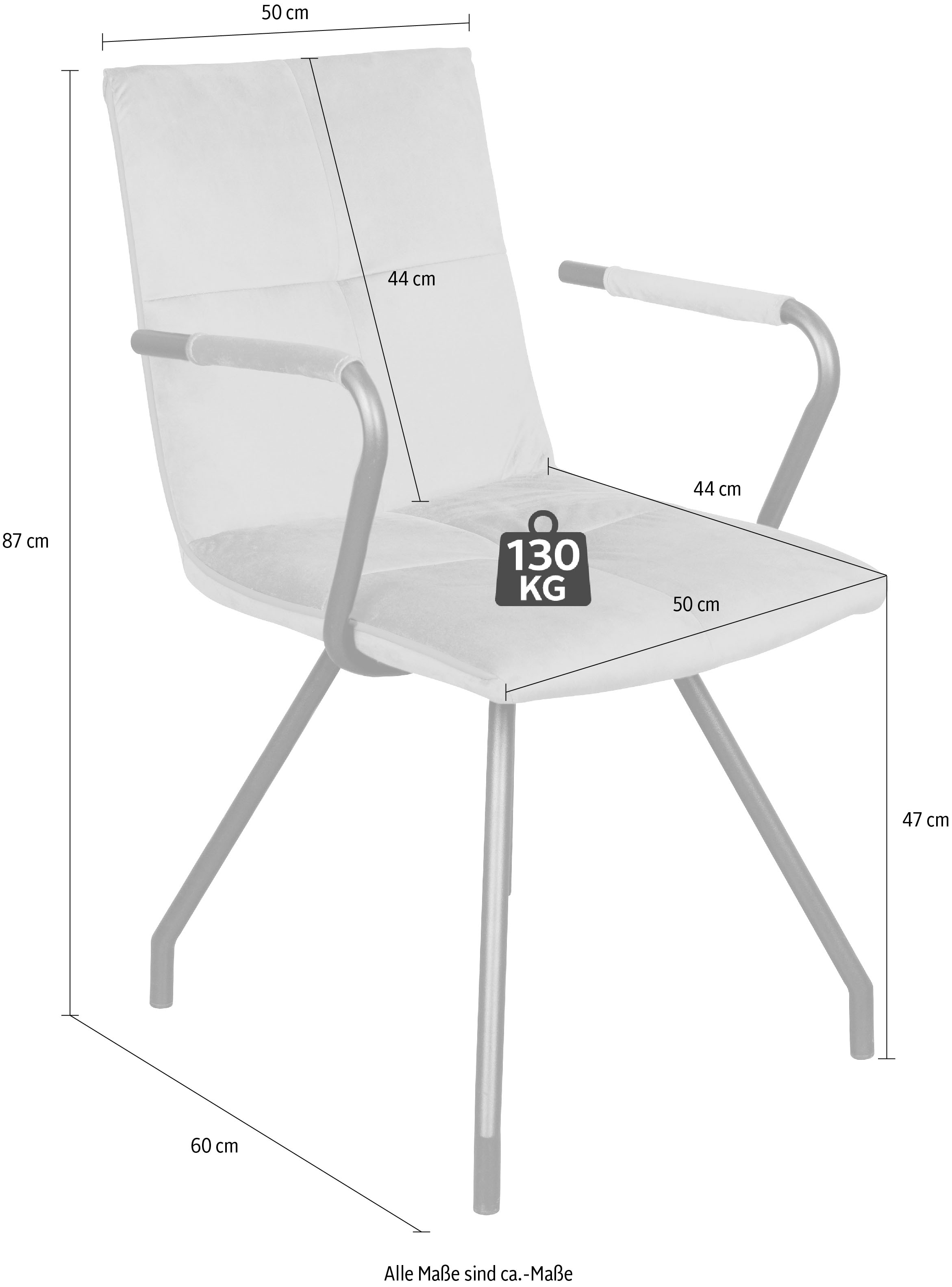 Kayoom Polsterstuhl »Stuhl Eaden 225«, (2er-Set) samtiger Stoffbezug