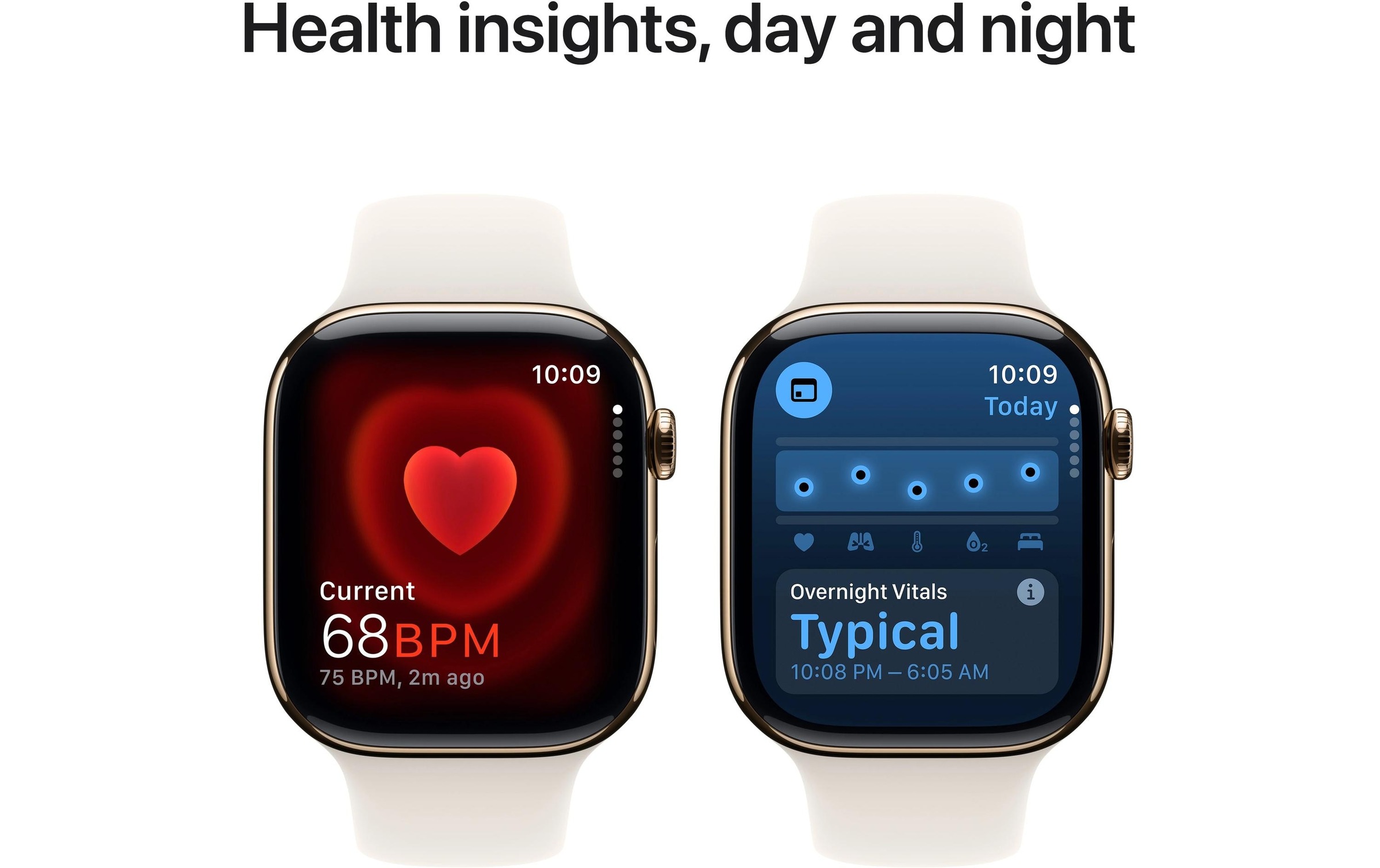 Apple Watch Series 10 Titan, 46 mm, GPS + Cellular, Sport Band M/L, Goldfarben