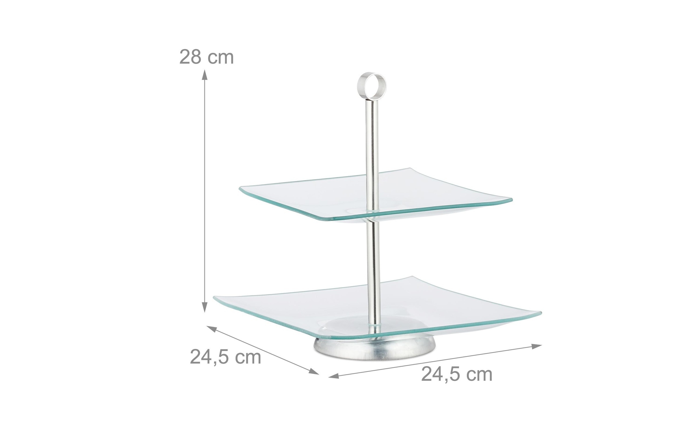 relaxdays Etagere »eckig, 2-stufig,«