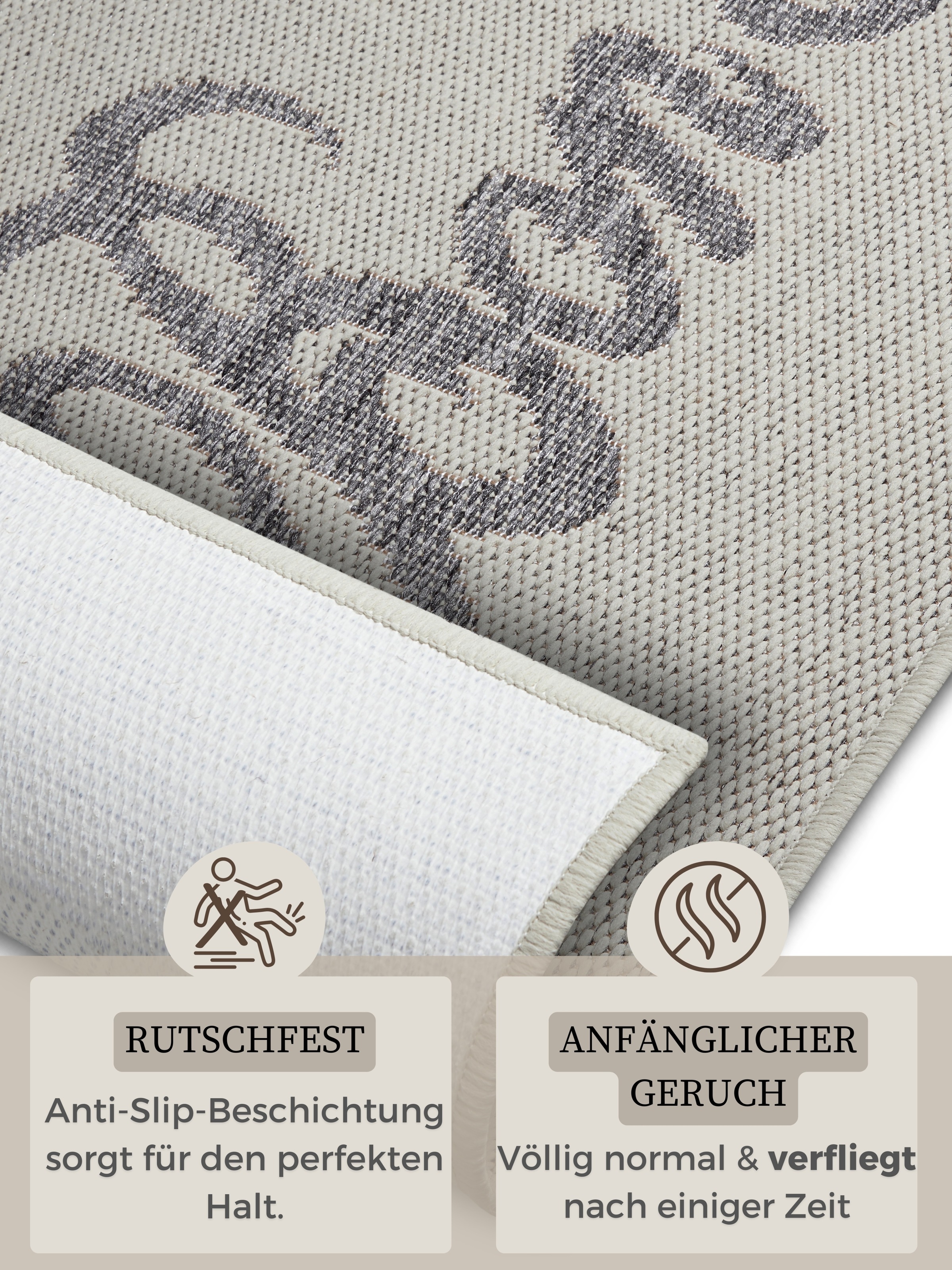 HANSE Home Küchenläufer »Bon Appetit de lusso«, rechteckig, 5 mm Höhe, Läufer, Rutschfest, Küchenteppich, Küche, Teppich, Pflegeleicht