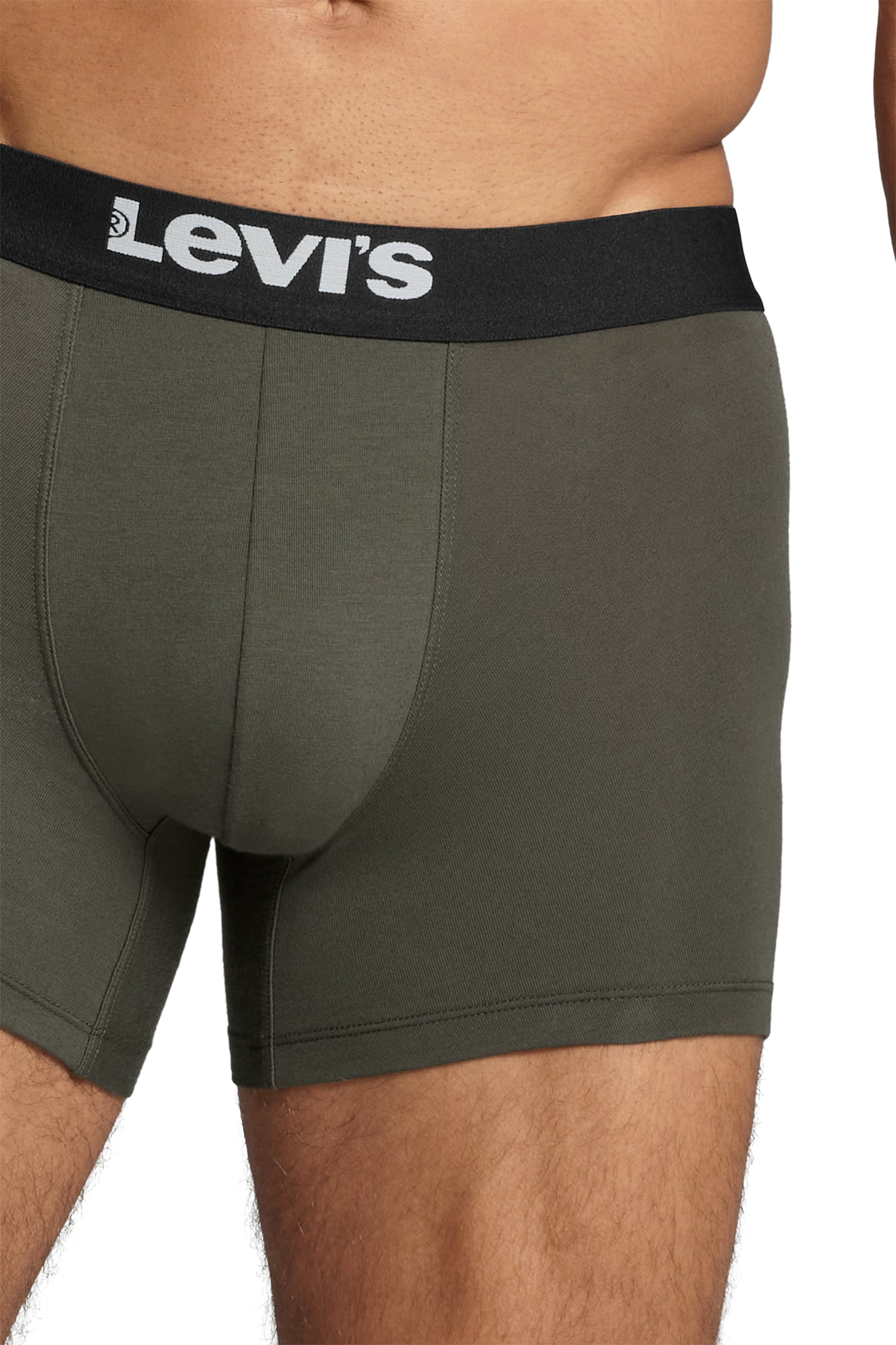 Levi's® Boxershorts »LEVIS MEN SLD BASC BOXER BRIEF ORG CO 2P«, (Packung, 2er Pack), mit breitem Logobund