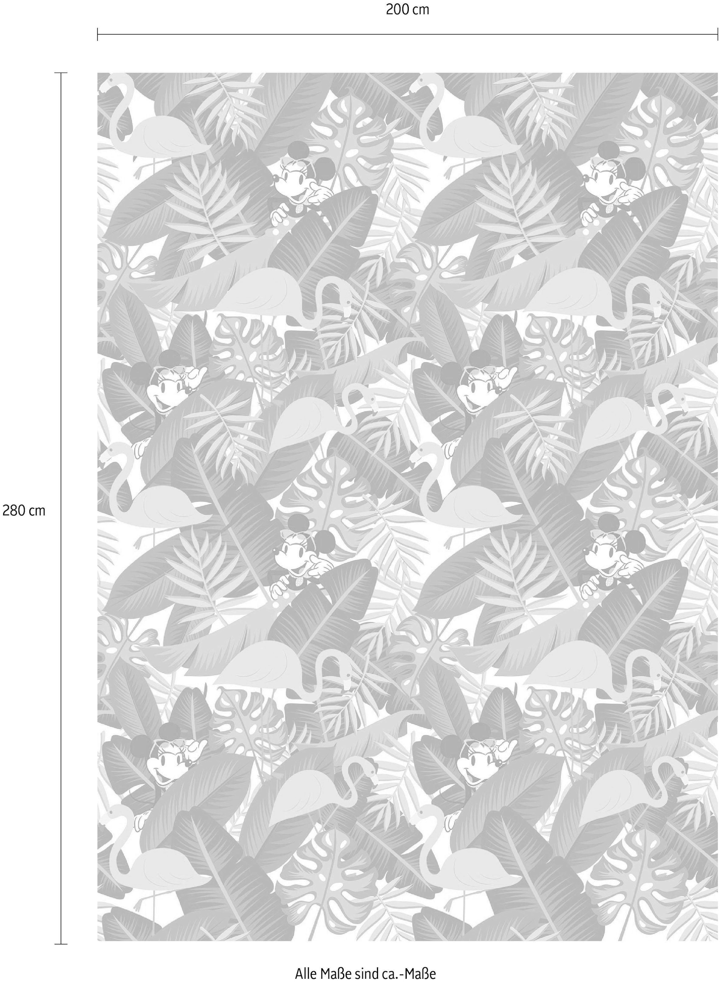 Komar Vliestapete »Digitaldruck Vlies - Minnie Tropical - Grösse 200 x 280 cm«, bedruckt, Kinderzimmer