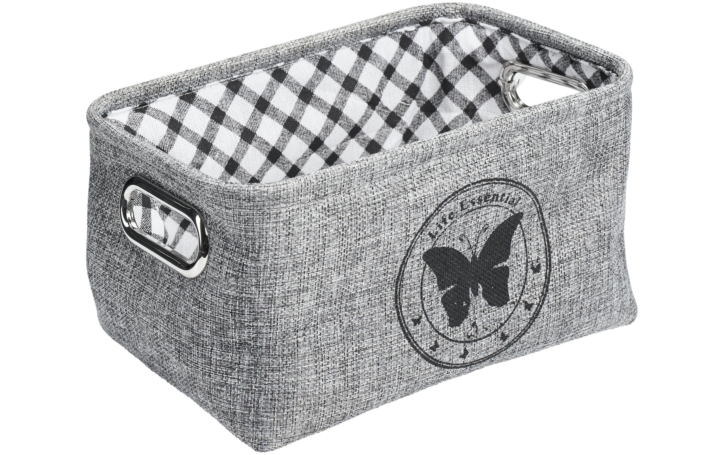 diaqua® Aufbewahrungskorb »Butterfly 28 x 19 x 16 cm, Grau«, (1 St.)