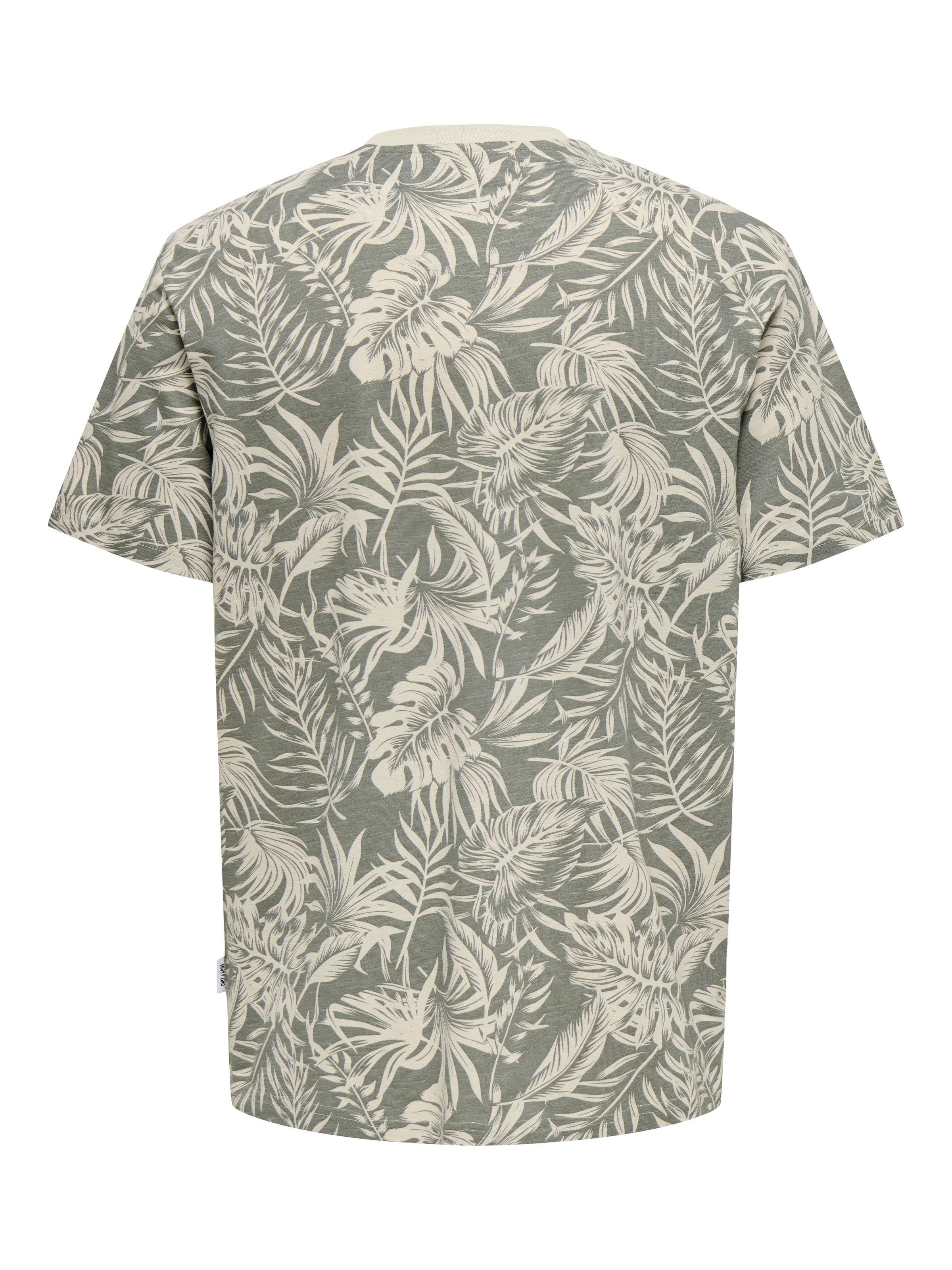 ONLY & SONS Rundhalsshirt »ONSPERRY LIFE REG LEAF AOP SS TEE«
