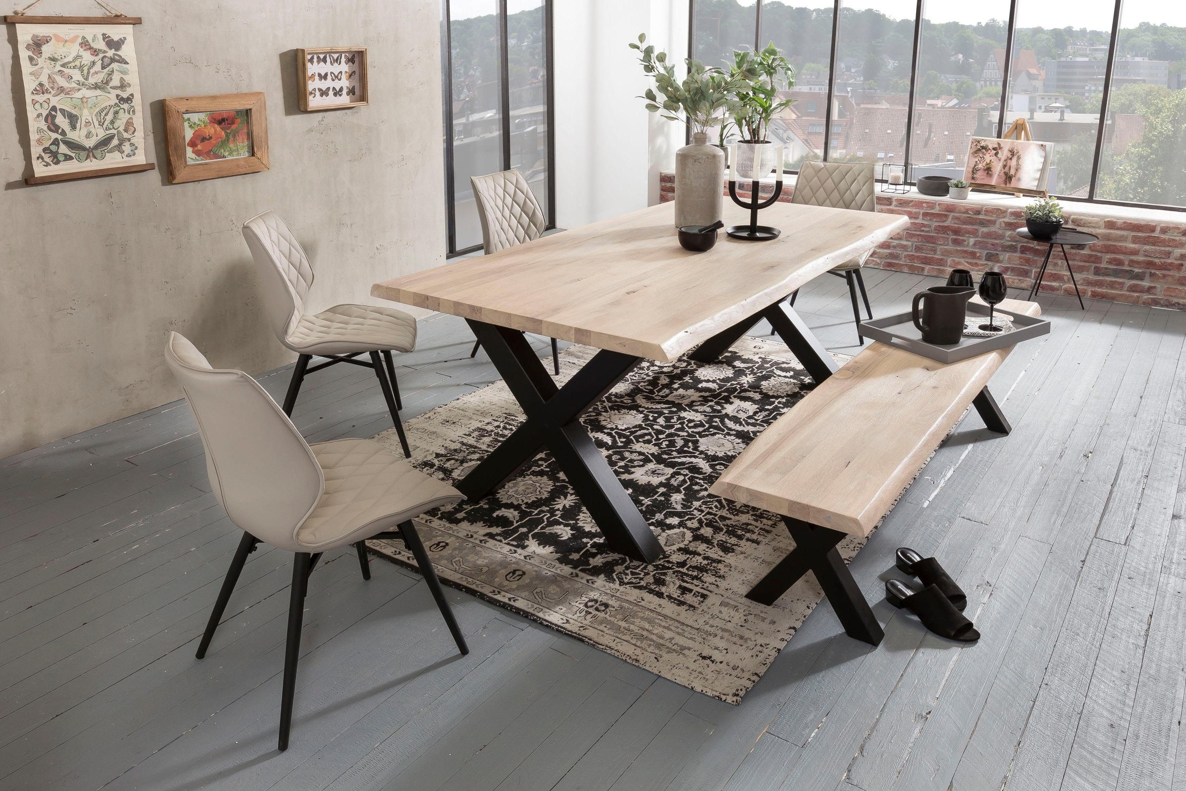 Home affaire Esstisch "Tristan" mit Baumkante