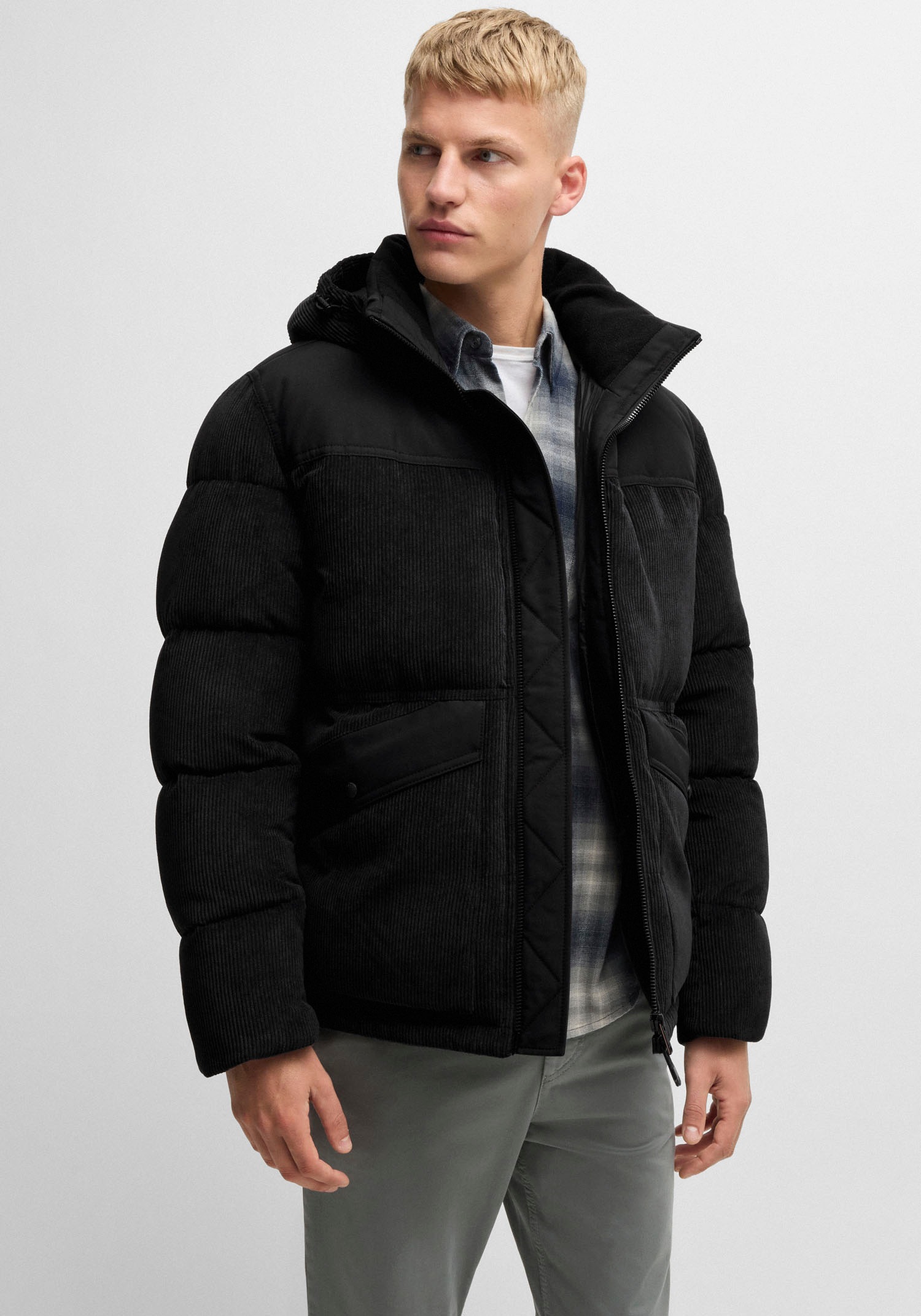 BOSS ORANGE Steppjacke »Odope« mit Kapuze Label-Badge am Ärmel