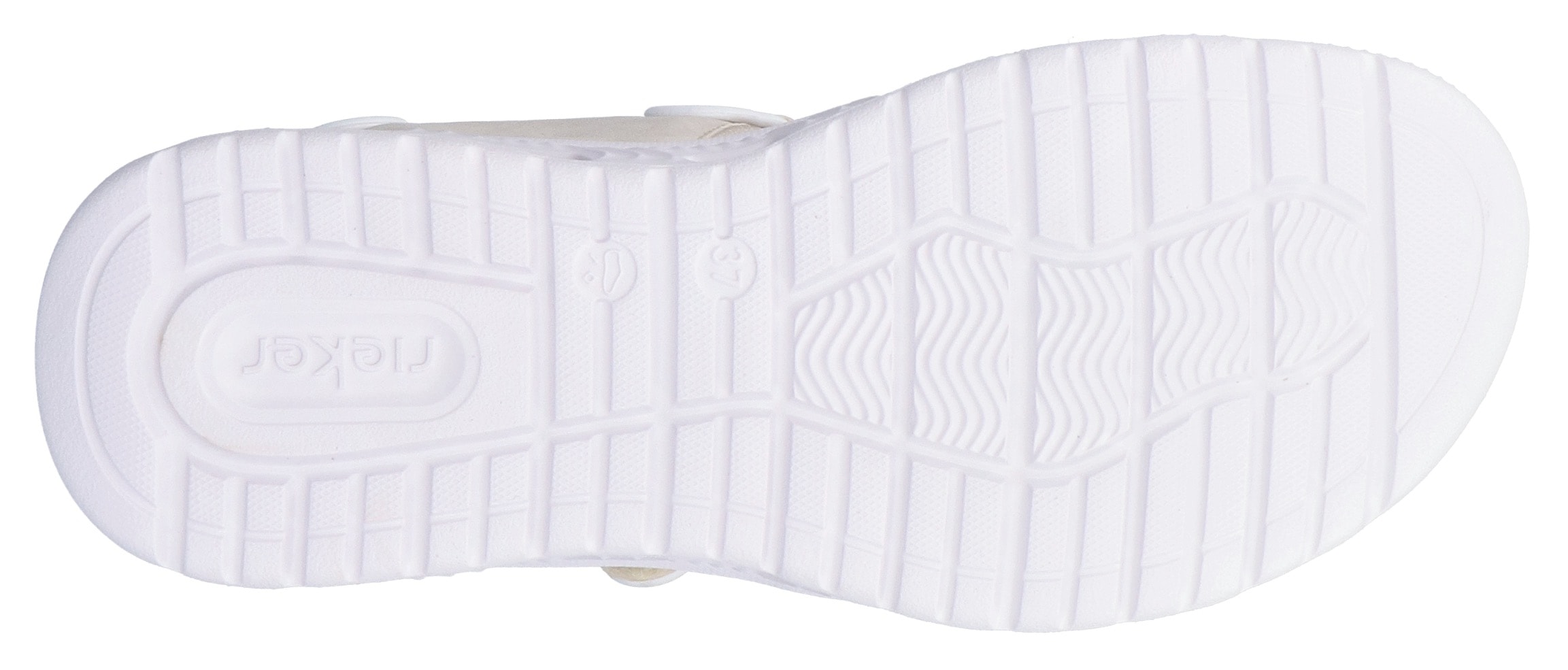 RIEKER Sport Sandale, Sommerschuh, Sandalette, Plateauabsatz, mit Klettriemchen