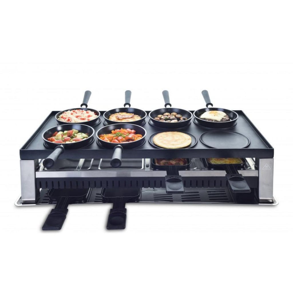 SOLIS OF SWITZERLAND Raclette »Typ 791 5 in 1, 8 Personen«, 8 St. Raclettepfännchen, 1400 W