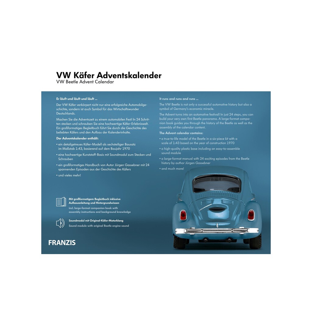 Franzis Adventskalender »VW Käfer«, Es liegt keine Altersempfehlung vor