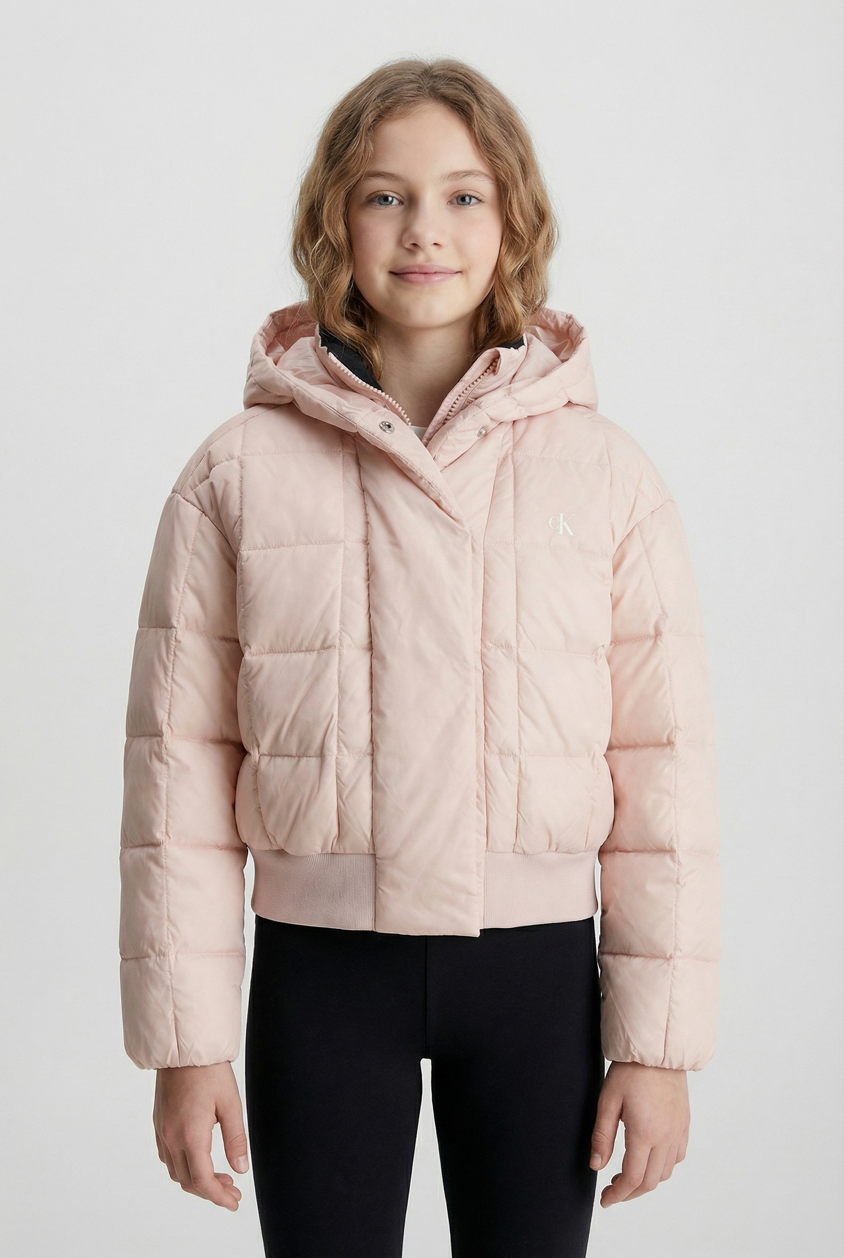 Calvin Klein Jeans Blouson »ARCHIVE GRID PUFFER JACKET« mit Kapuze für Kinder bis 16 Jahre, mit Kapuze