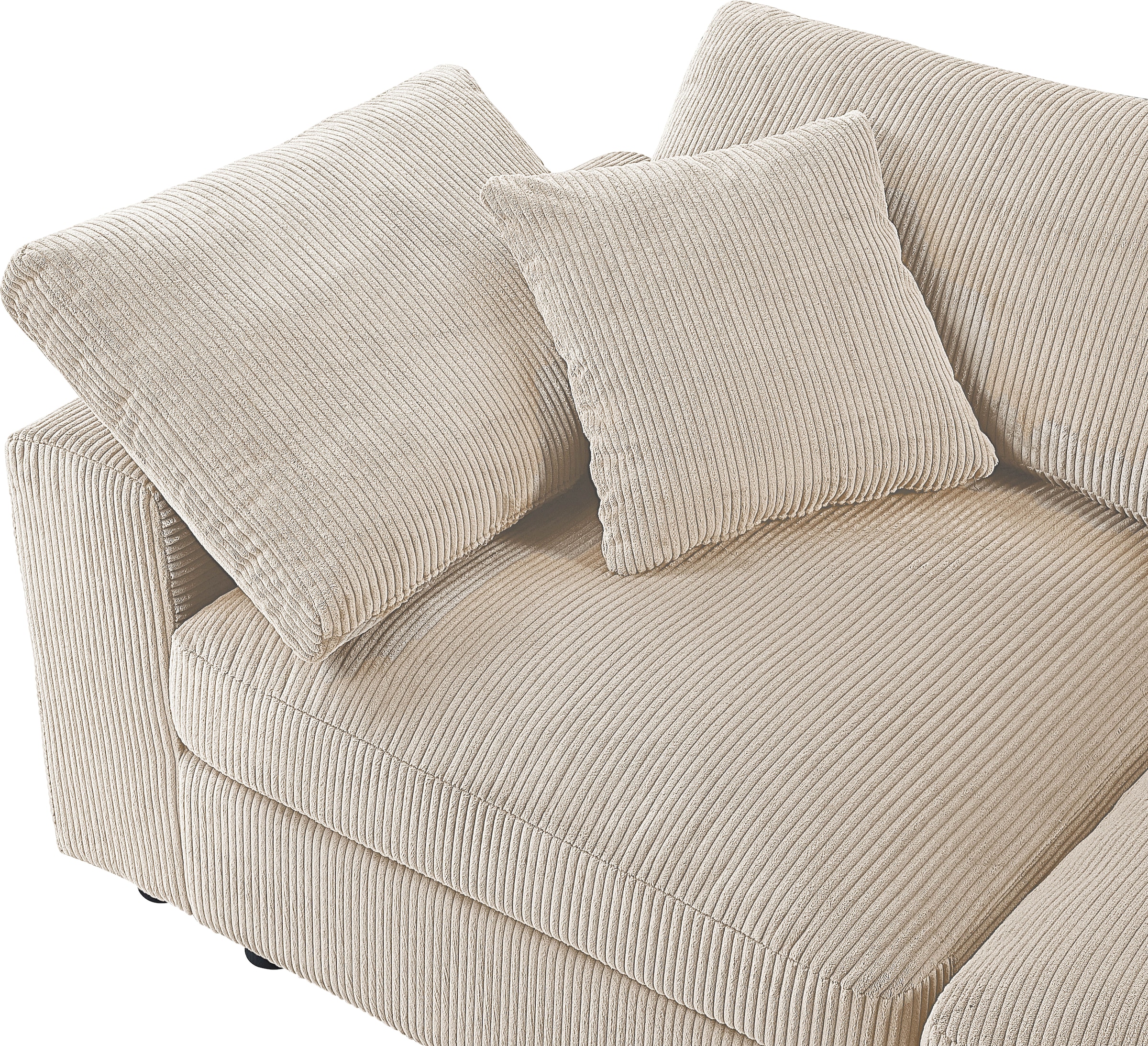 RAUM.ID 4-Sitzer »Bennid, XXL-Modulsofa mit vielen individuellen Stellmöglichkeiten«, (Set, 4 St.), inklusive 2 grossen & 2 kleinen Zierkissen im flauschigen Cord