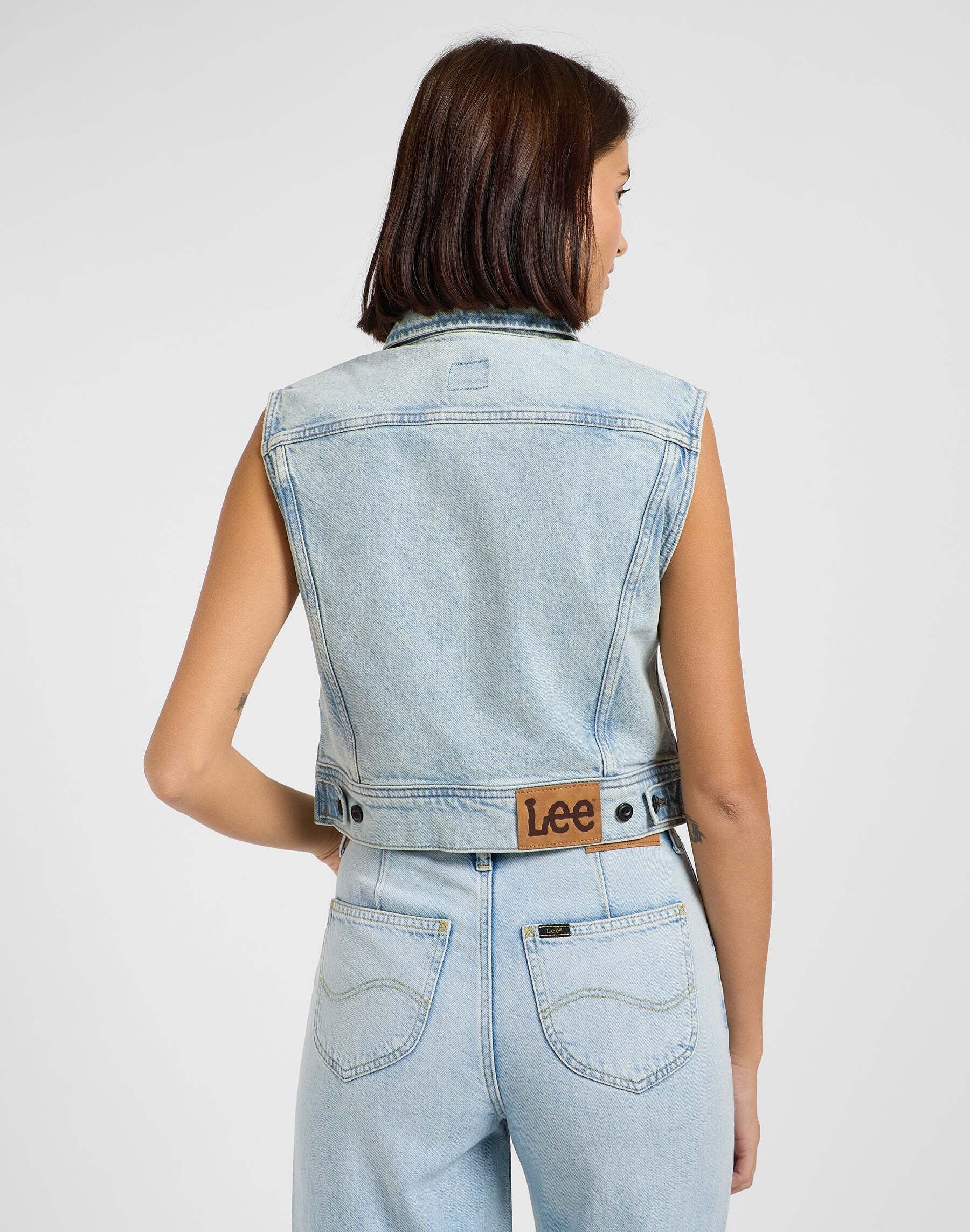 Lee® Jeansjacke »LEE Jeansjacke Cropped Rider Vest«
