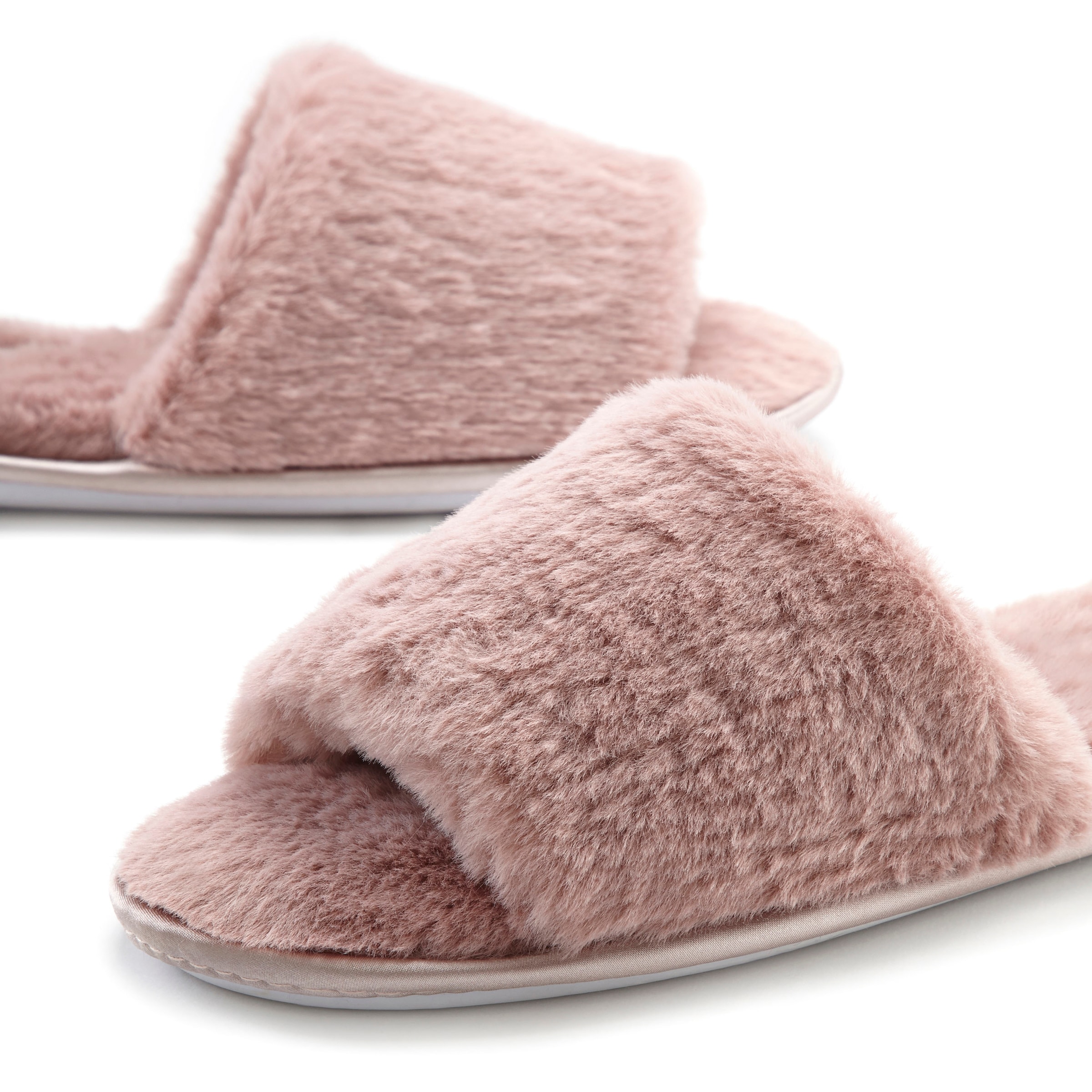 Vivance Pantolette »Hausschuh, Pantolette, Pantoffel,«, mit kuscheligem, warmen Fellimitat VEGAN