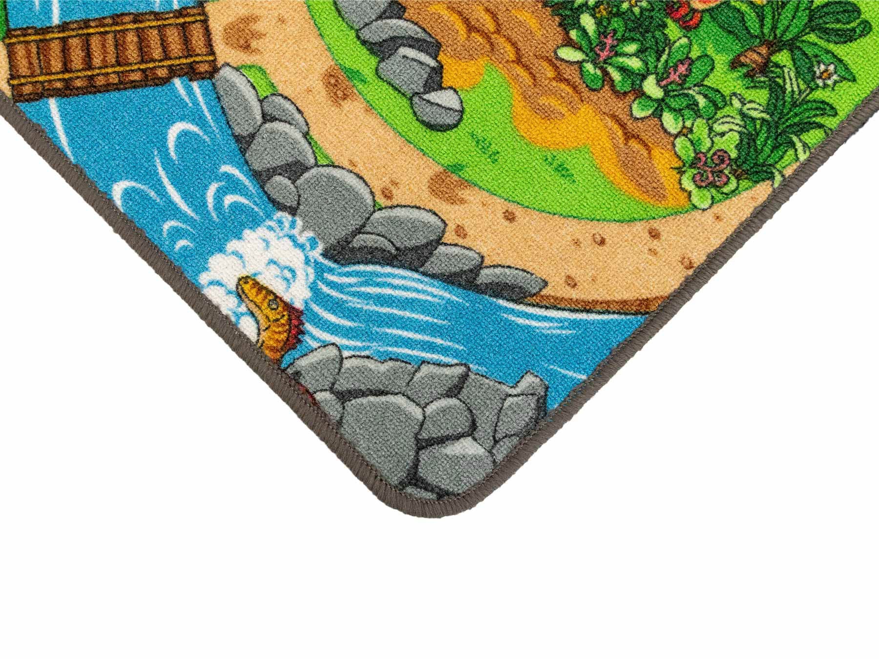 Primaflor-Ideen in Textil Kinderteppich »DINO«, rechteckig, 6,5 mm Höhe, Strassen-Spiel-Teppich, Motiv Dinosaurier, Kinderzimmer