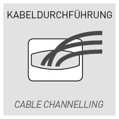 GERMANIA Schreibtisch »Altino«, Kufen aus Metall, 2x Kabeldurchlass, Breite 160 cm, Made in Germany