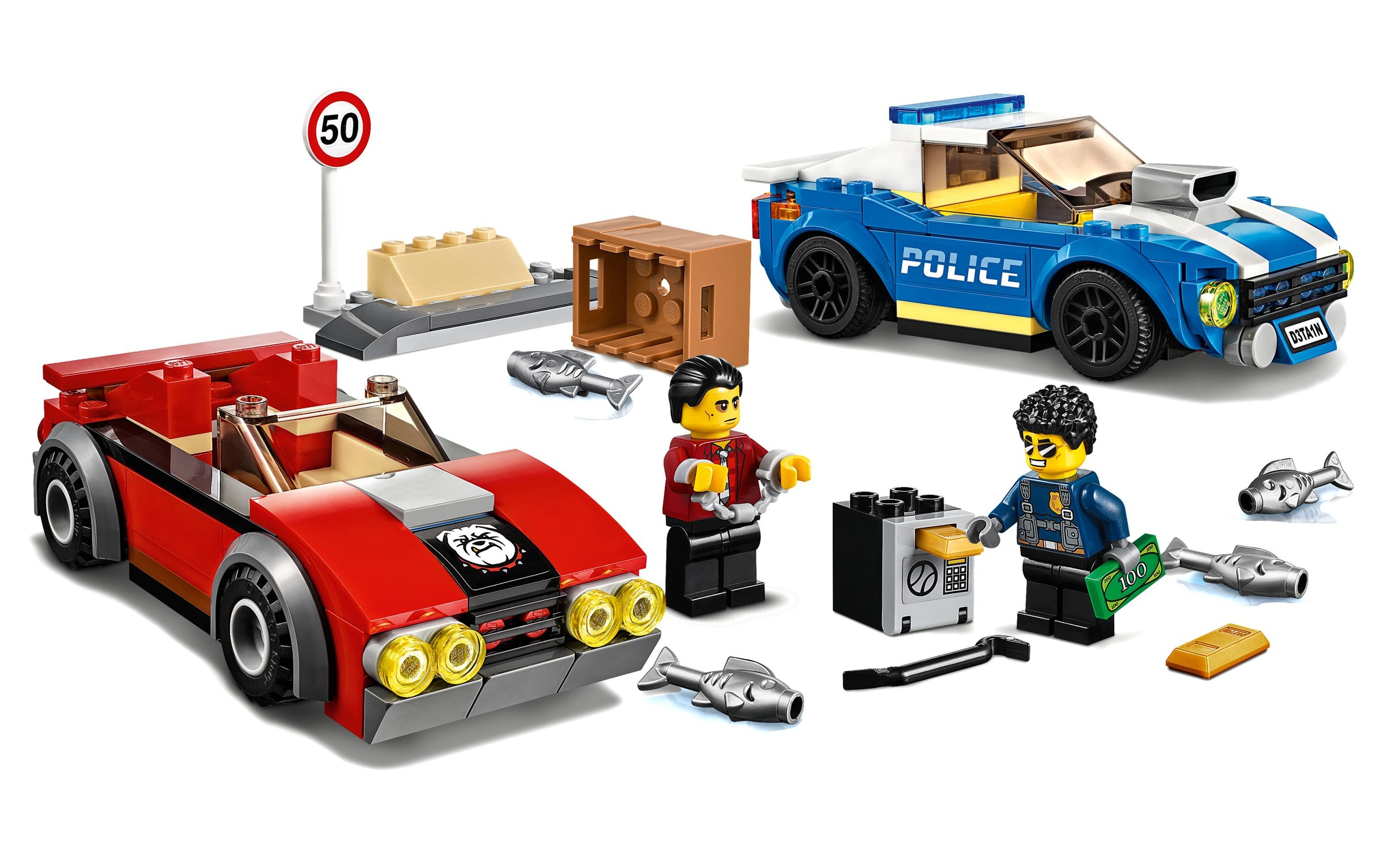 LEGO® Konstruktionsspielsteine »Festnahme auf der Autobahn«