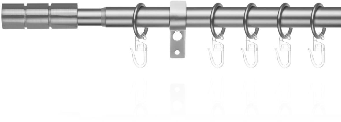 LICHTBLICK ORIGINAL Gardinenstange »Gardinenstange Zylinder, 20 mm, ausziehbar, 1 läufig 130 - 240 cm«, 1 läufig-läufig, ausziehbar, Einläufige Vorhangstange mit Ringen für Gardinen und Stores.