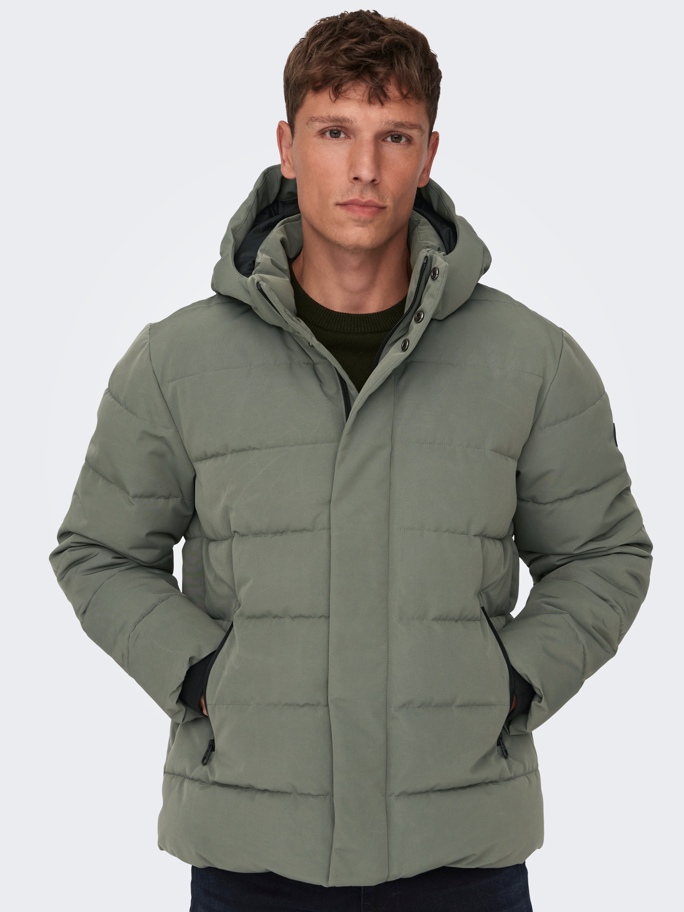 ONLY & SONS Steppjacke »ONSCAYSON PUFFA OTW NOOS« mitKapuze