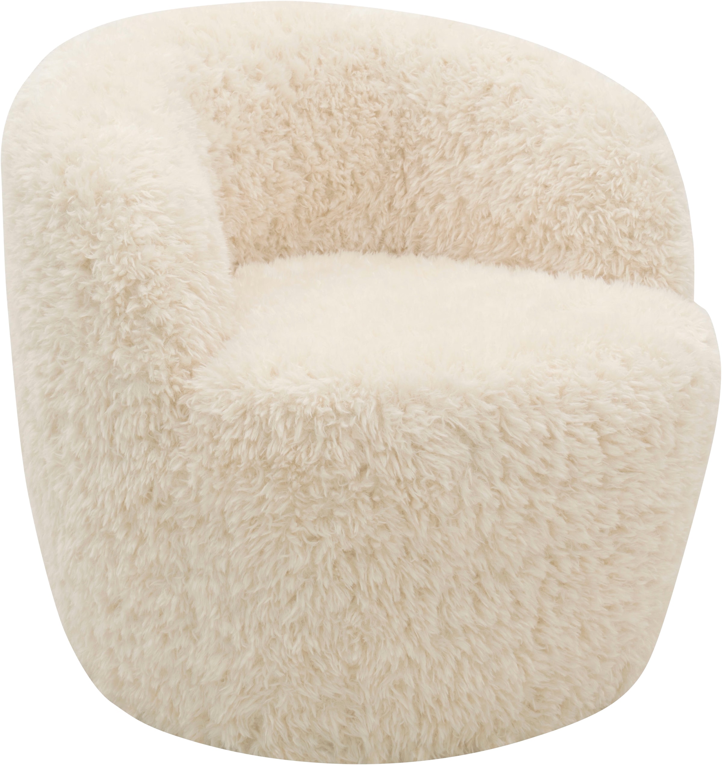 DOMO collection Sessel »Obidos moderner Loungesessel«, Flausch, creme