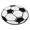 HANSE Home Kinderteppich »Fussball«, rund, 10 mm Höhe, Fussball Spielunterlage für jede Gelegenheit, Kurzflor, Kinderzimmer, Pflegeleicht