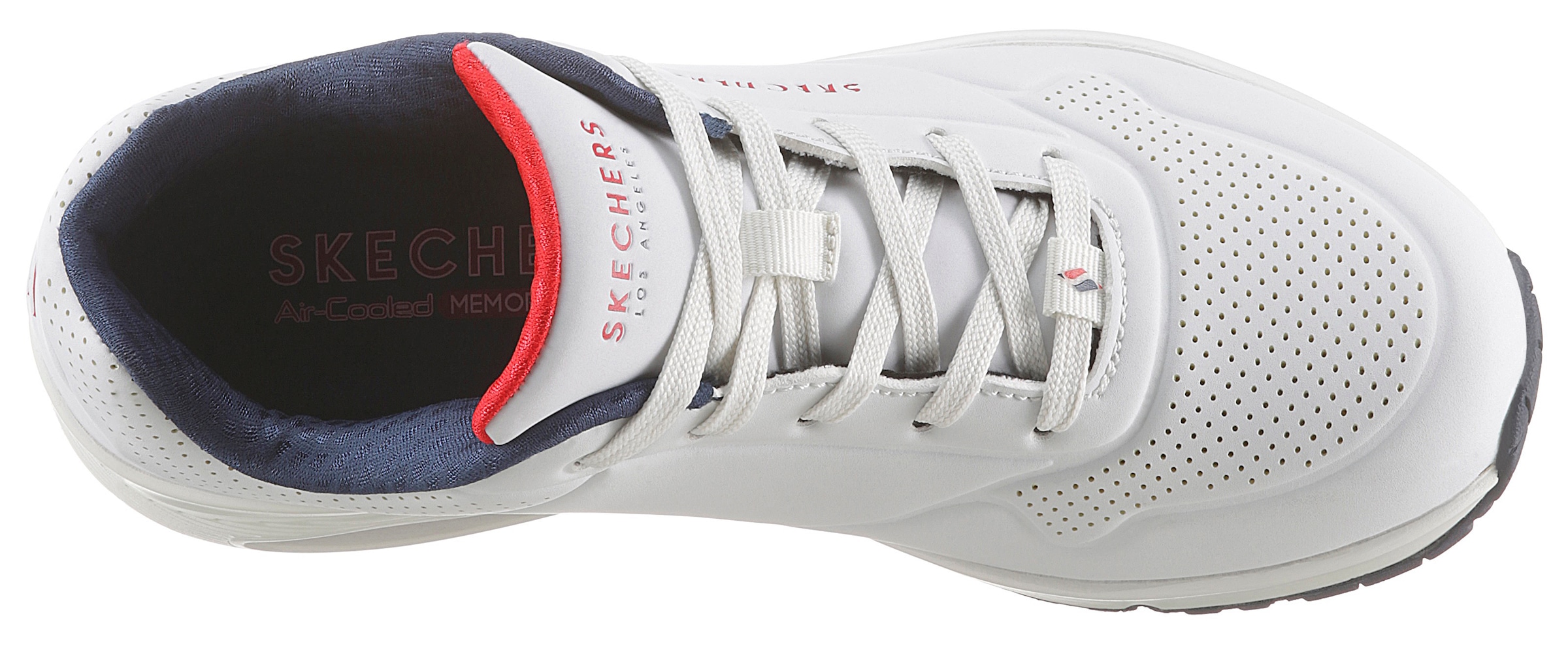 Skechers Wedgesneaker »Uno - Stand on Air«, Freizeitschuh, Halbschuh, Schnürschuh mit feiner Perforation